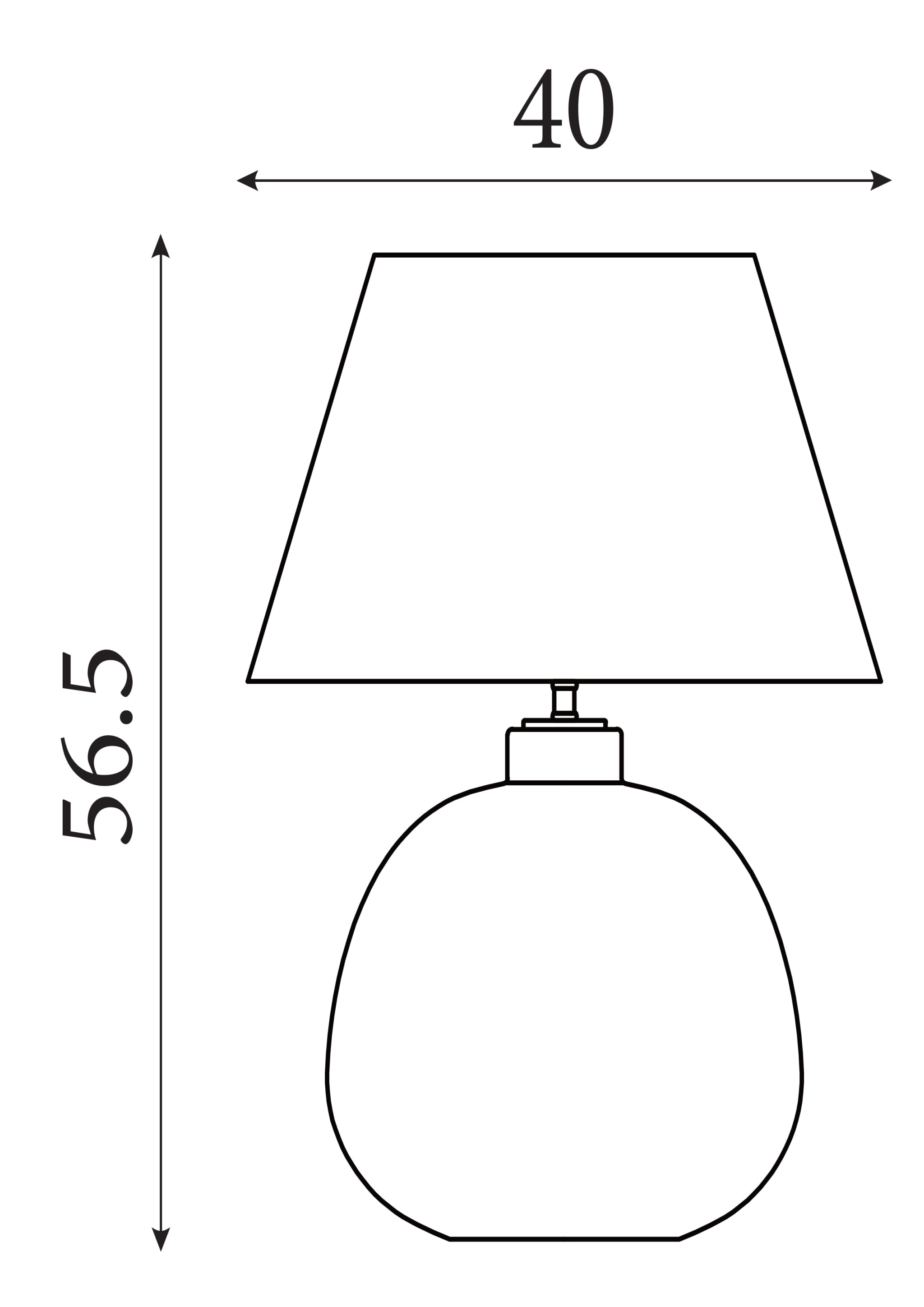 Zenith 1Lt Table Lamp, Green Glass with Natural Linen Shade