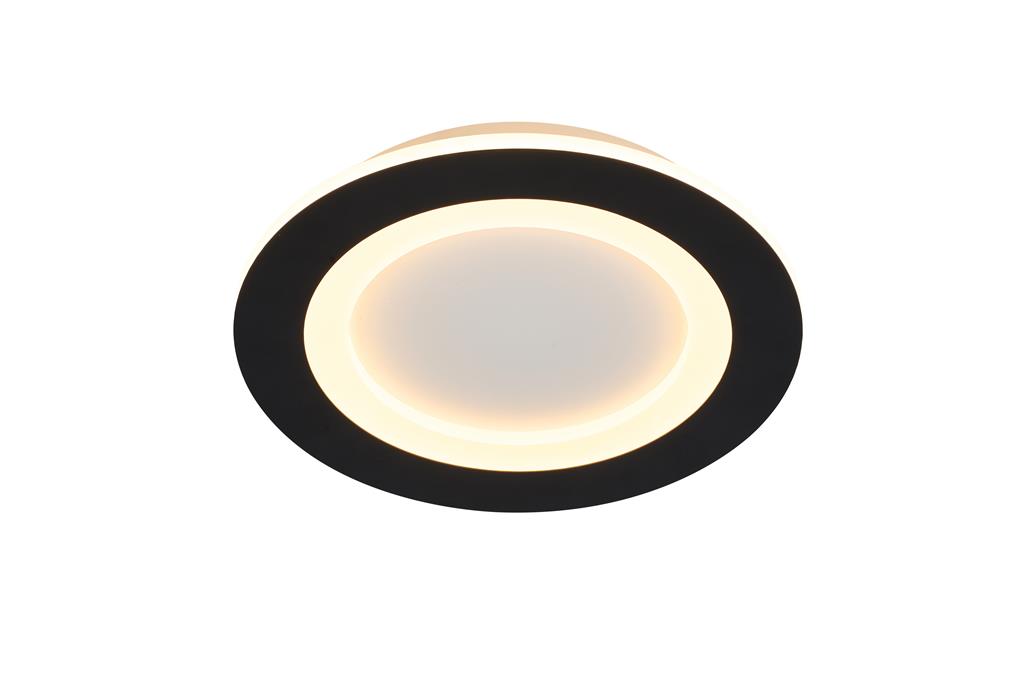 Ringo LED Round Flush, Matt Black