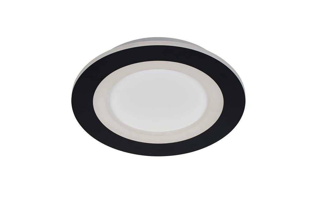 Ringo LED Round Flush, Matt Black