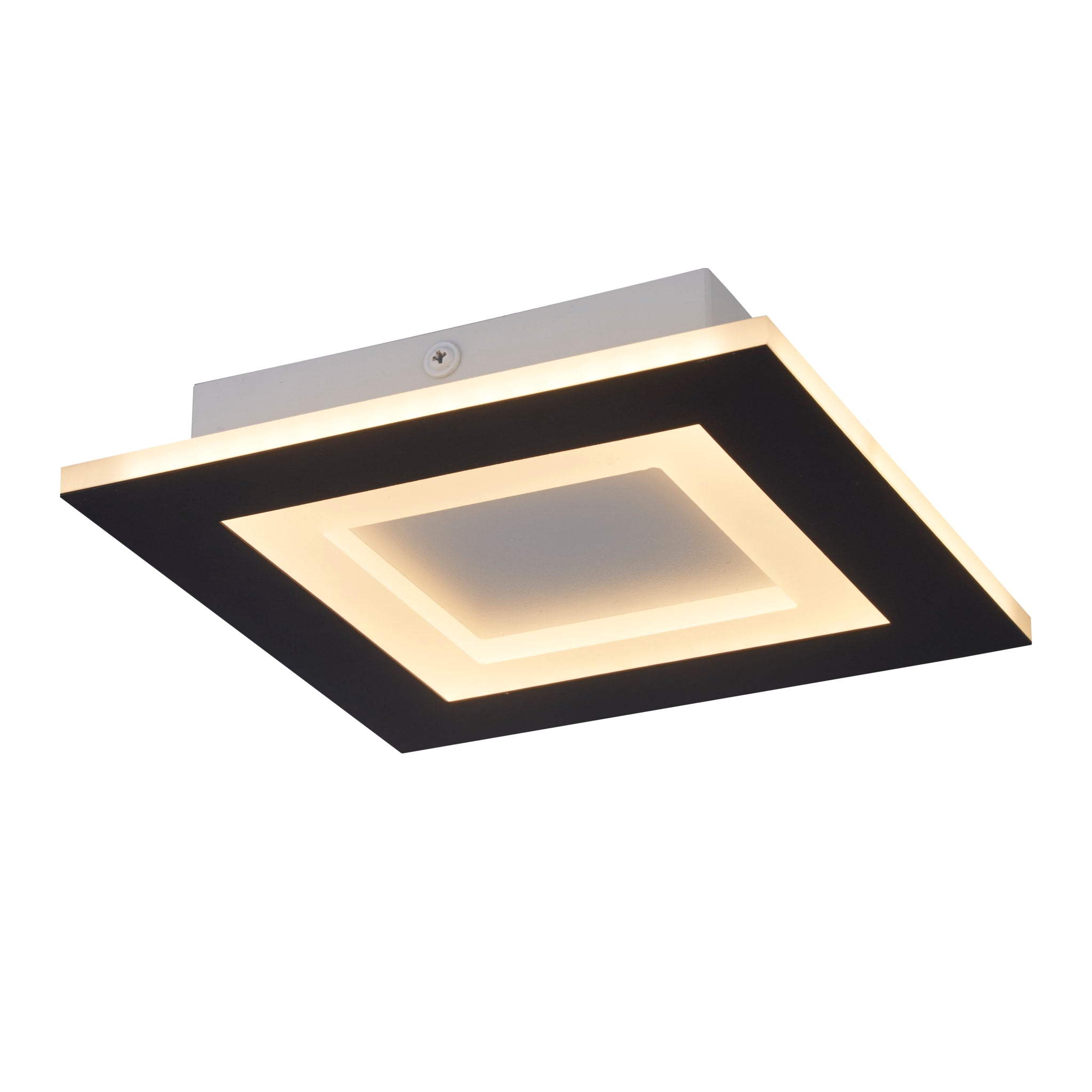 Squary LED Square Flush. Matt Black