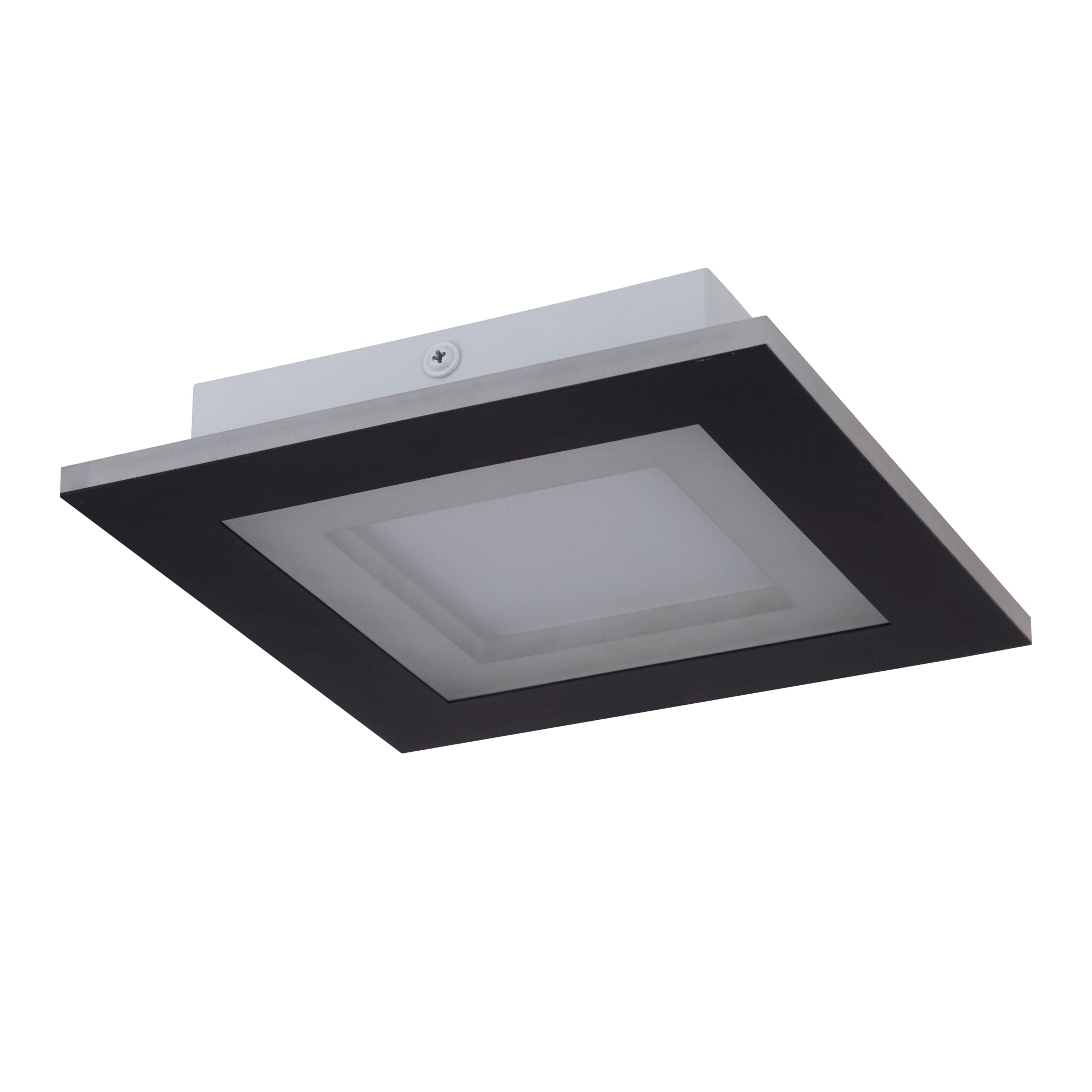 Squary LED Square Flush. Matt Black