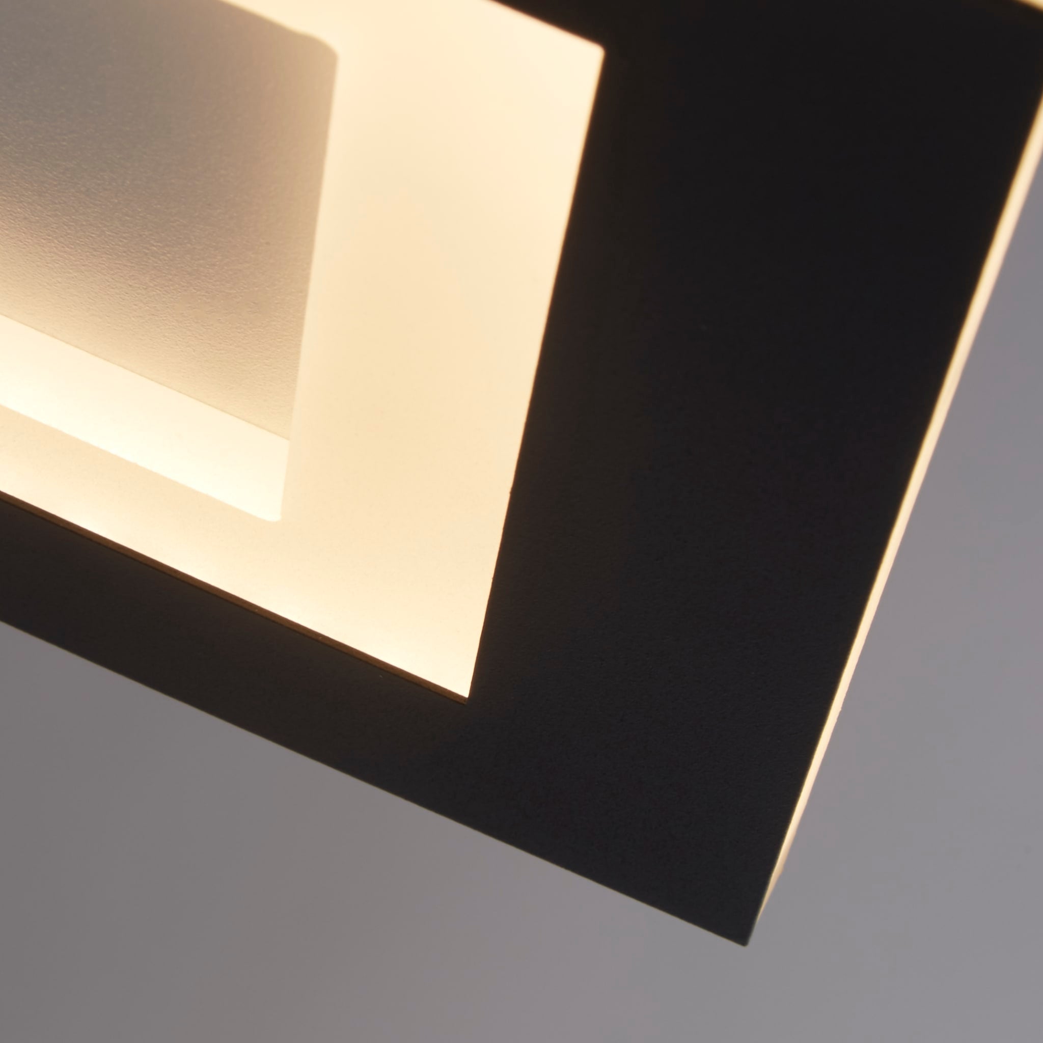 Squary LED Square Flush. Matt Black