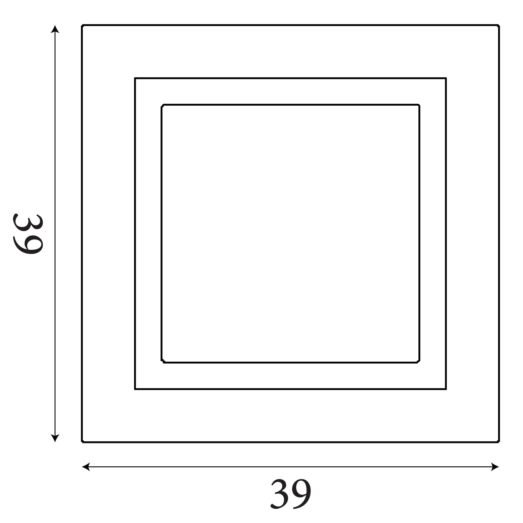 Squary LED Square Flush. Matt Black