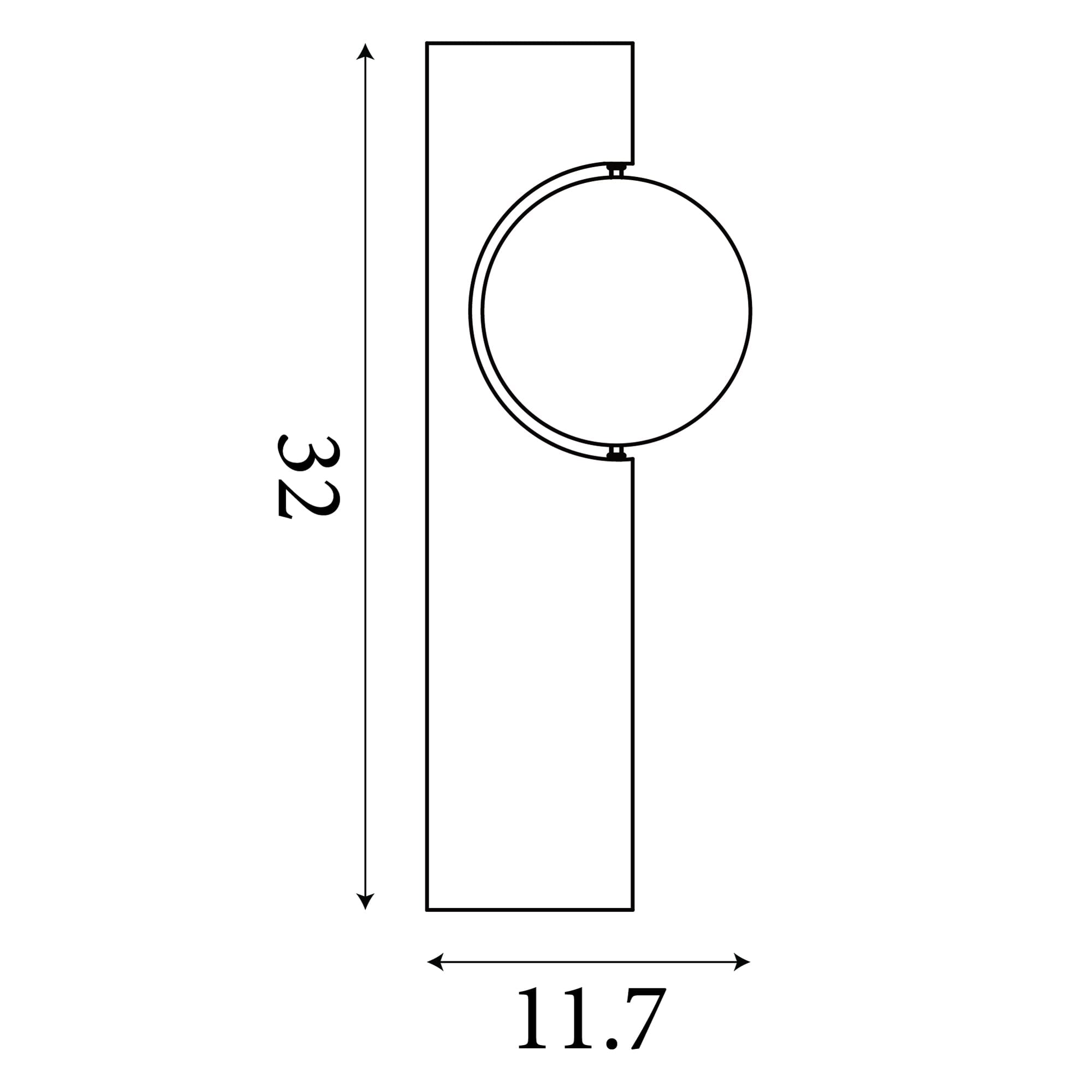 Shield LED Wall Light, Sand Black and Brass Metal