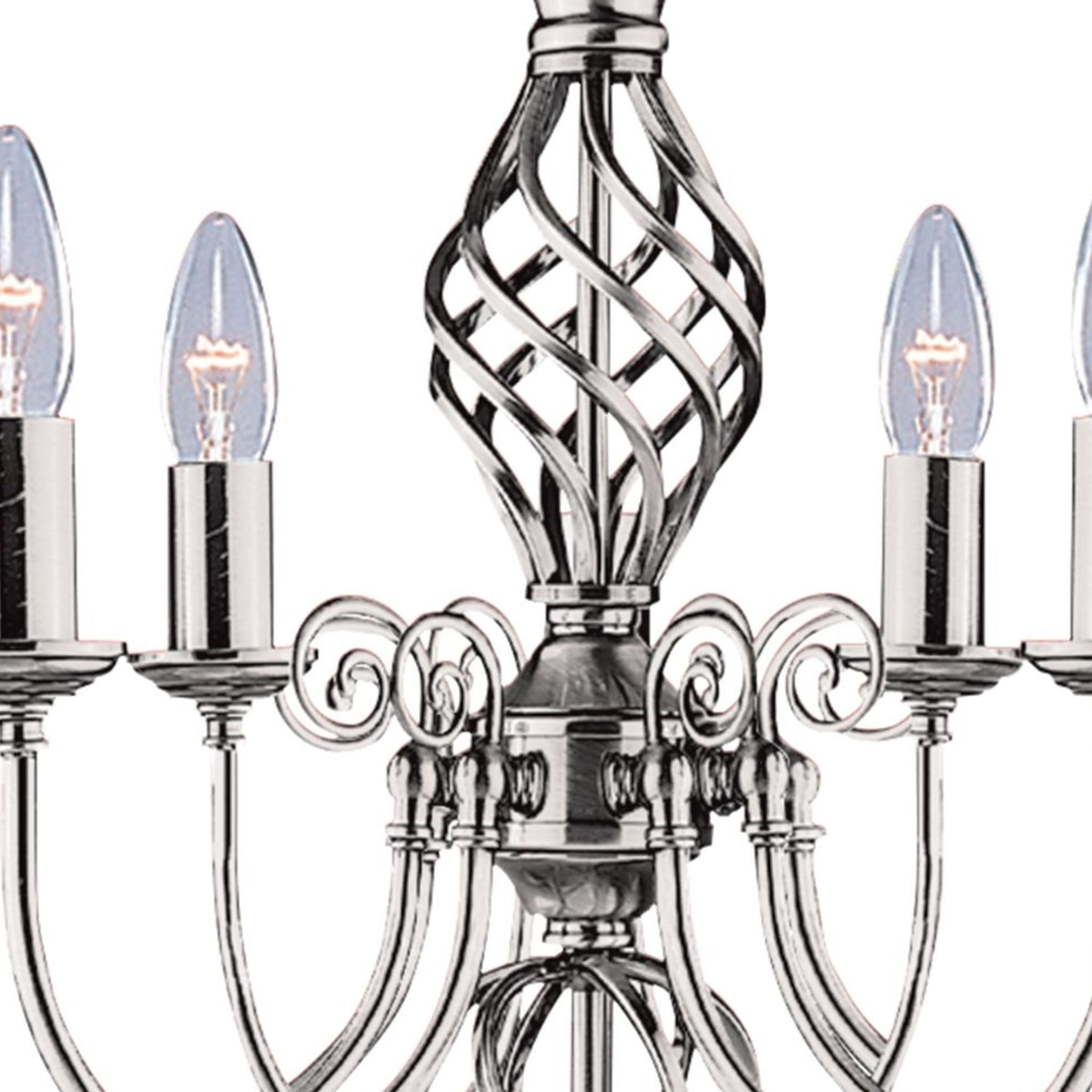 Zanzibar 8Lt Pendant - Satin Silver Metal