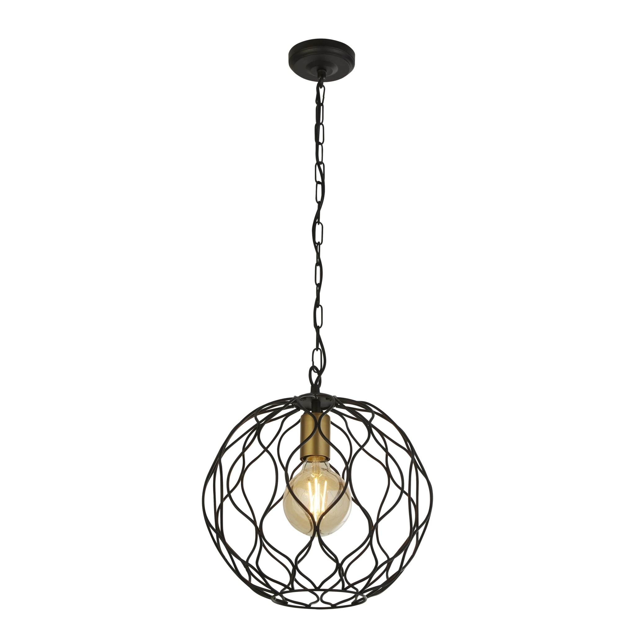 Finesse Pendant - Black & Gold  Metal