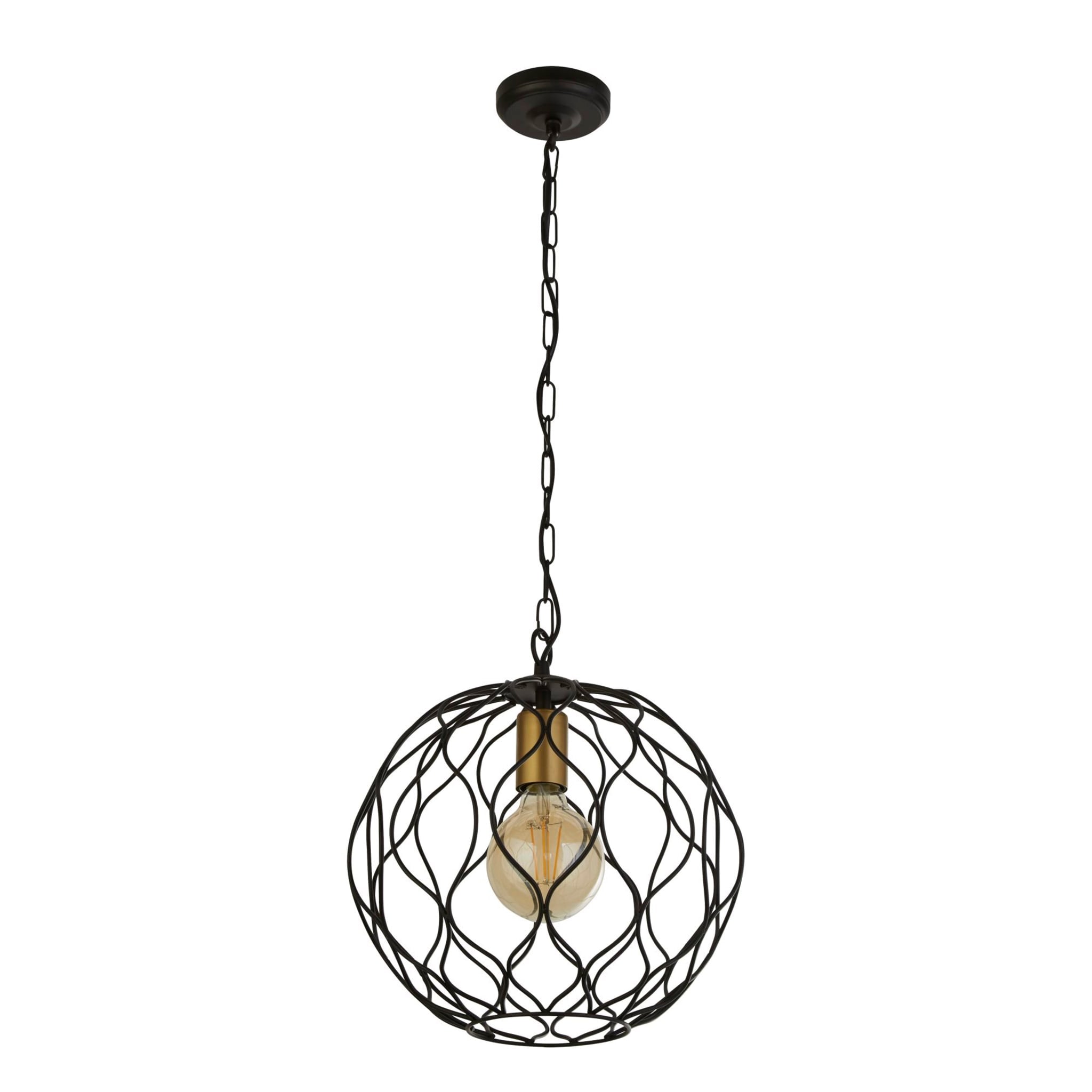 Finesse Pendant - Black & Gold  Metal