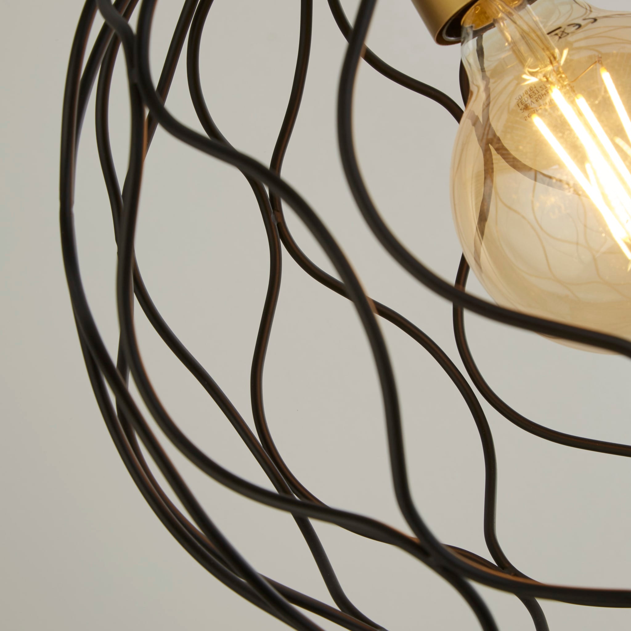 Finesse Pendant - Black & Gold  Metal