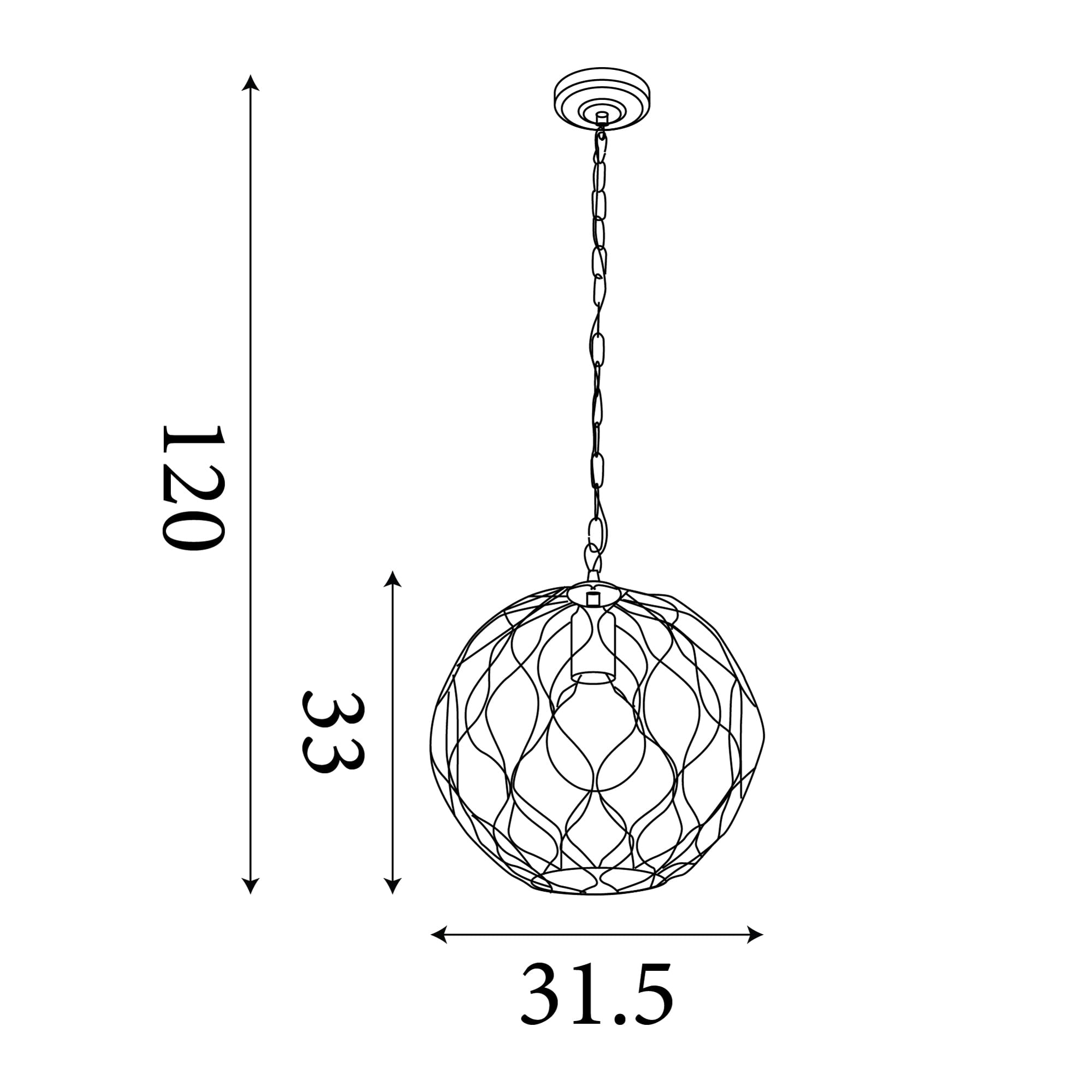 Finesse Pendant - Black & Gold  Metal