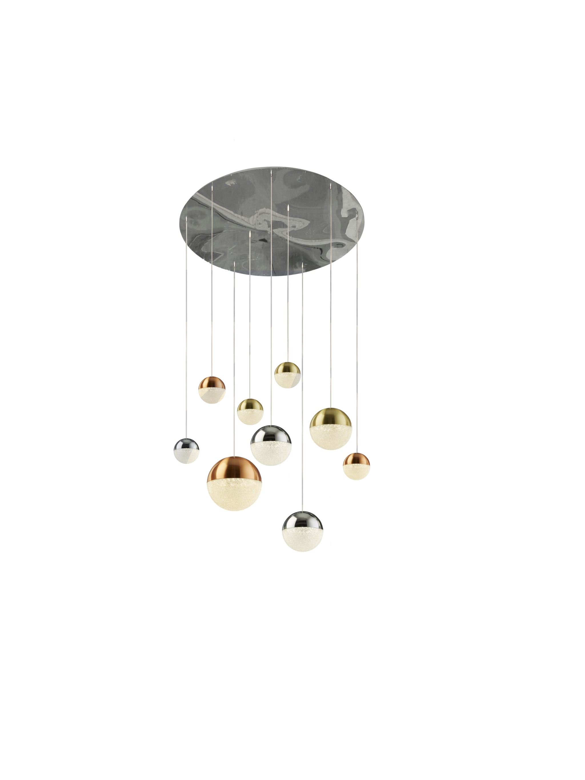 Planets 9Lt Multi-Drop - Copper, Chrome & Satin Brass