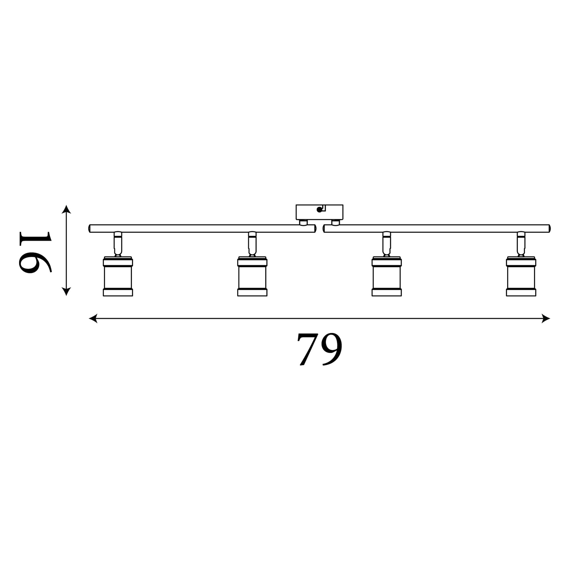 Dance 4Lt Split Bar Spotlight - Sand Black Metal