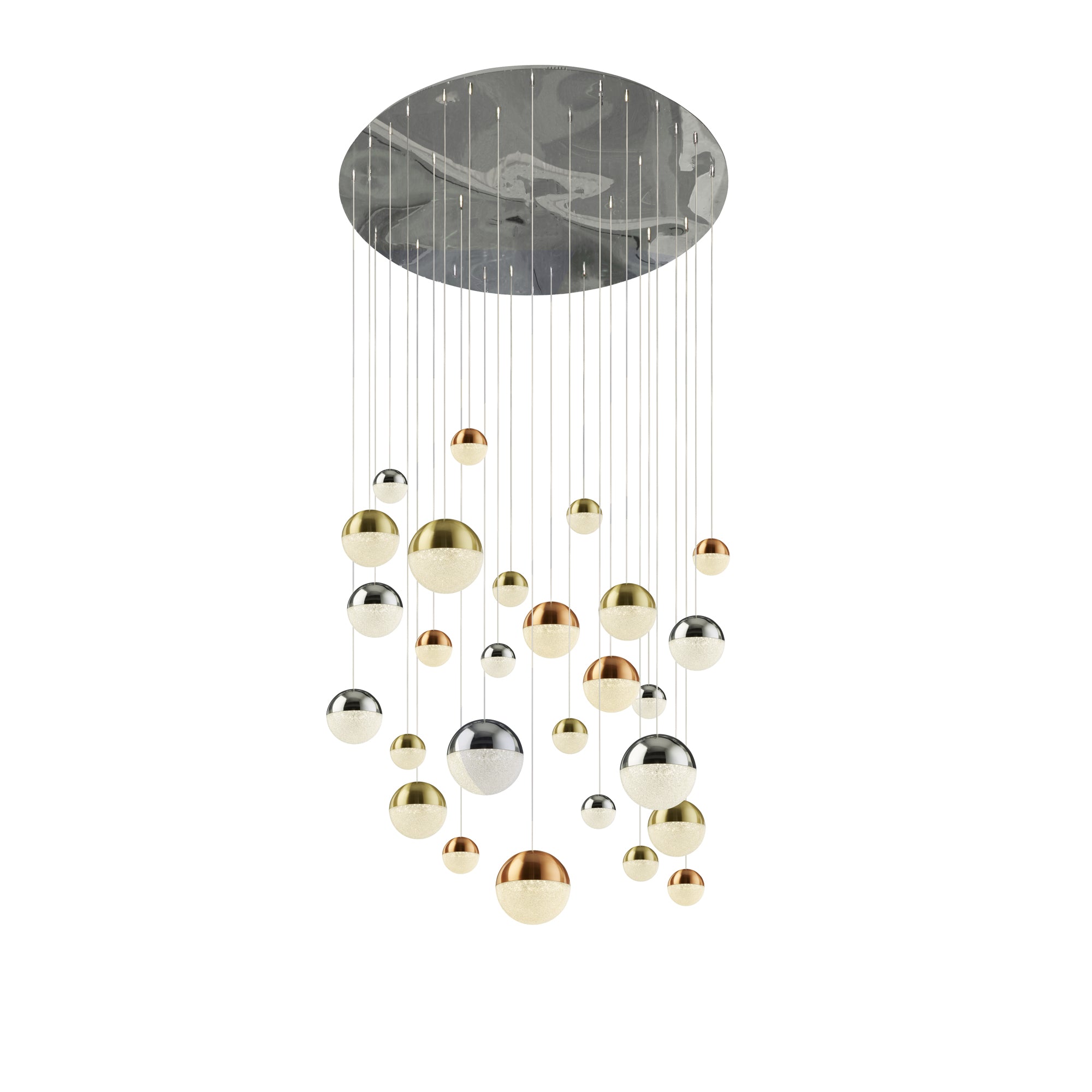 Planets Multi-Drop - Copper, Chrome & Satin Brass 27