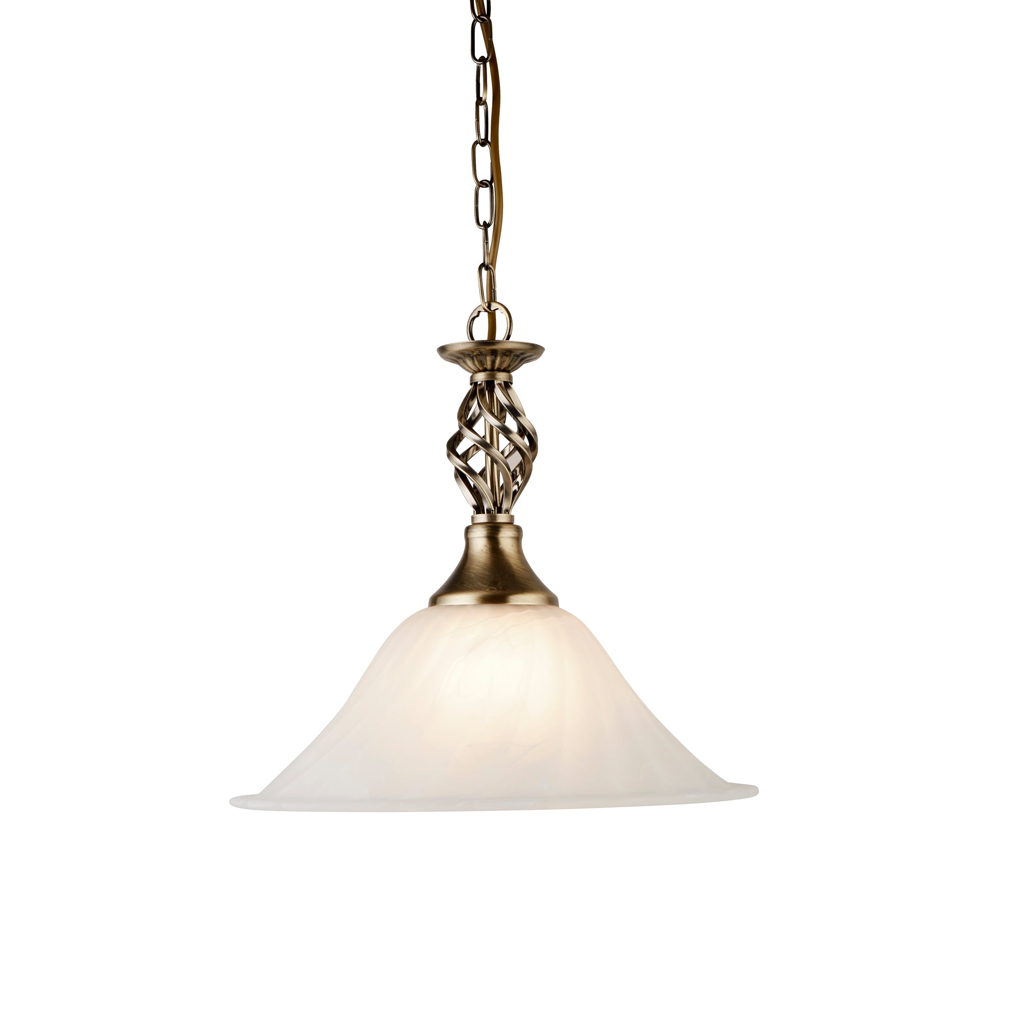 Cameroon Pendant - Antique Brass Metal & Glass