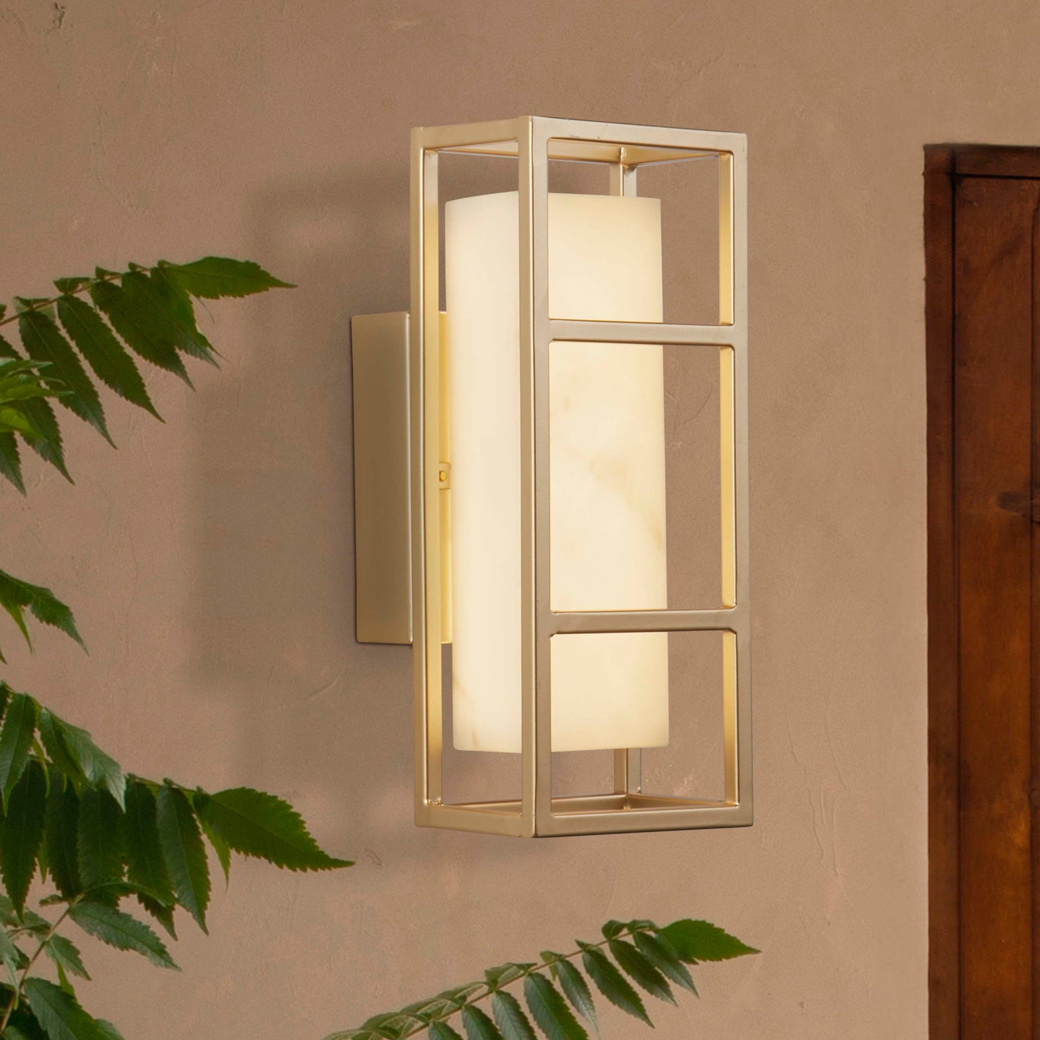 Mirage LED Wall Light, Matt Gold & Marbleised Resin