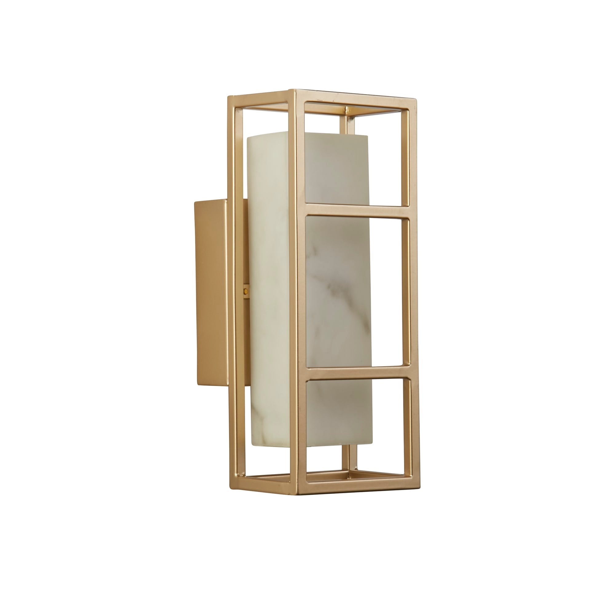 Mirage LED Wall Light, Matt Gold & Marbleised Resin