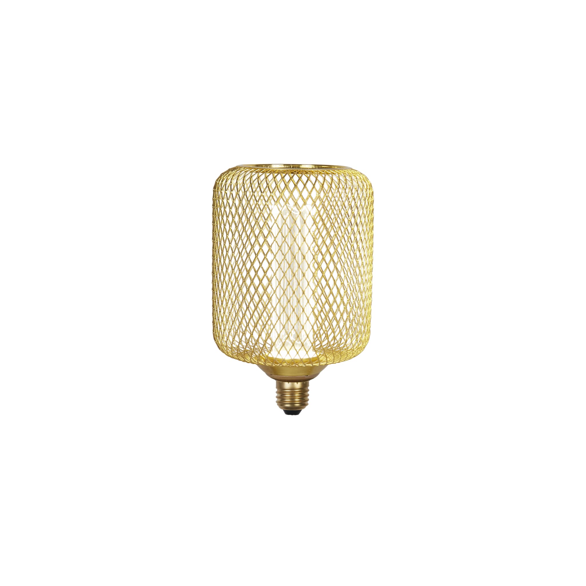 Wire Mesh Effect Drum Lamp - Gold Metal(4.5W, 4000K)