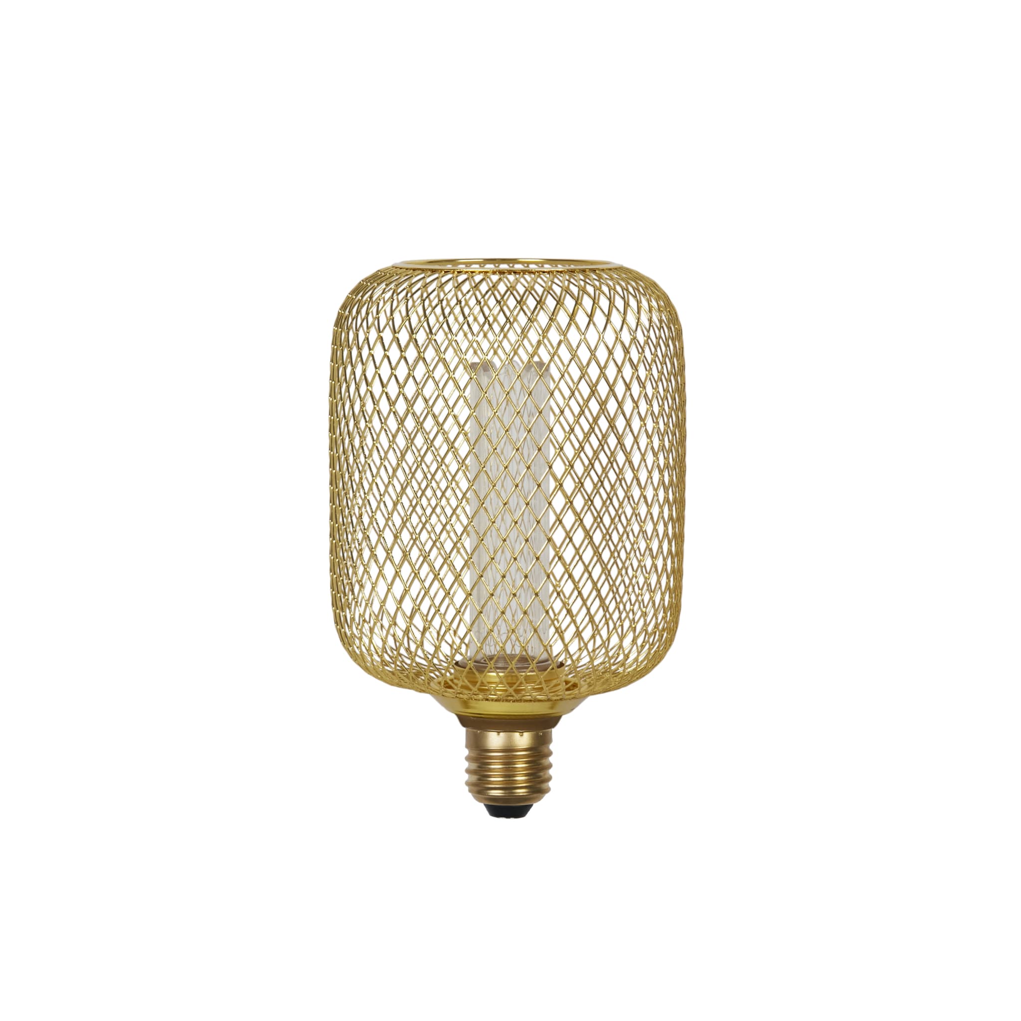 Wire Mesh Effect Drum Lamp - Gold Metal(4.5W, 4000K)