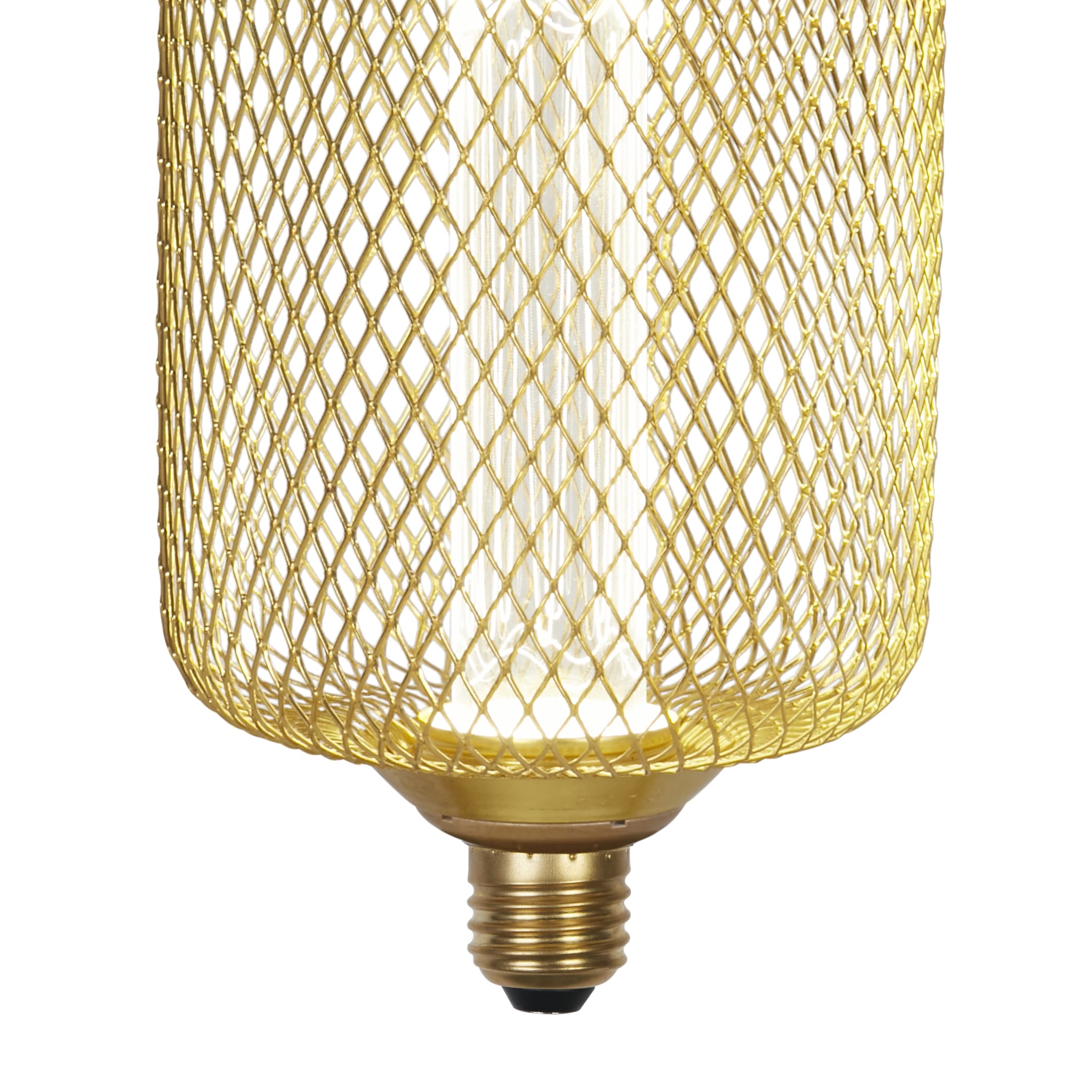 Wire Mesh Effect Drum Lamp - Gold Metal(4.5W, 4000K)