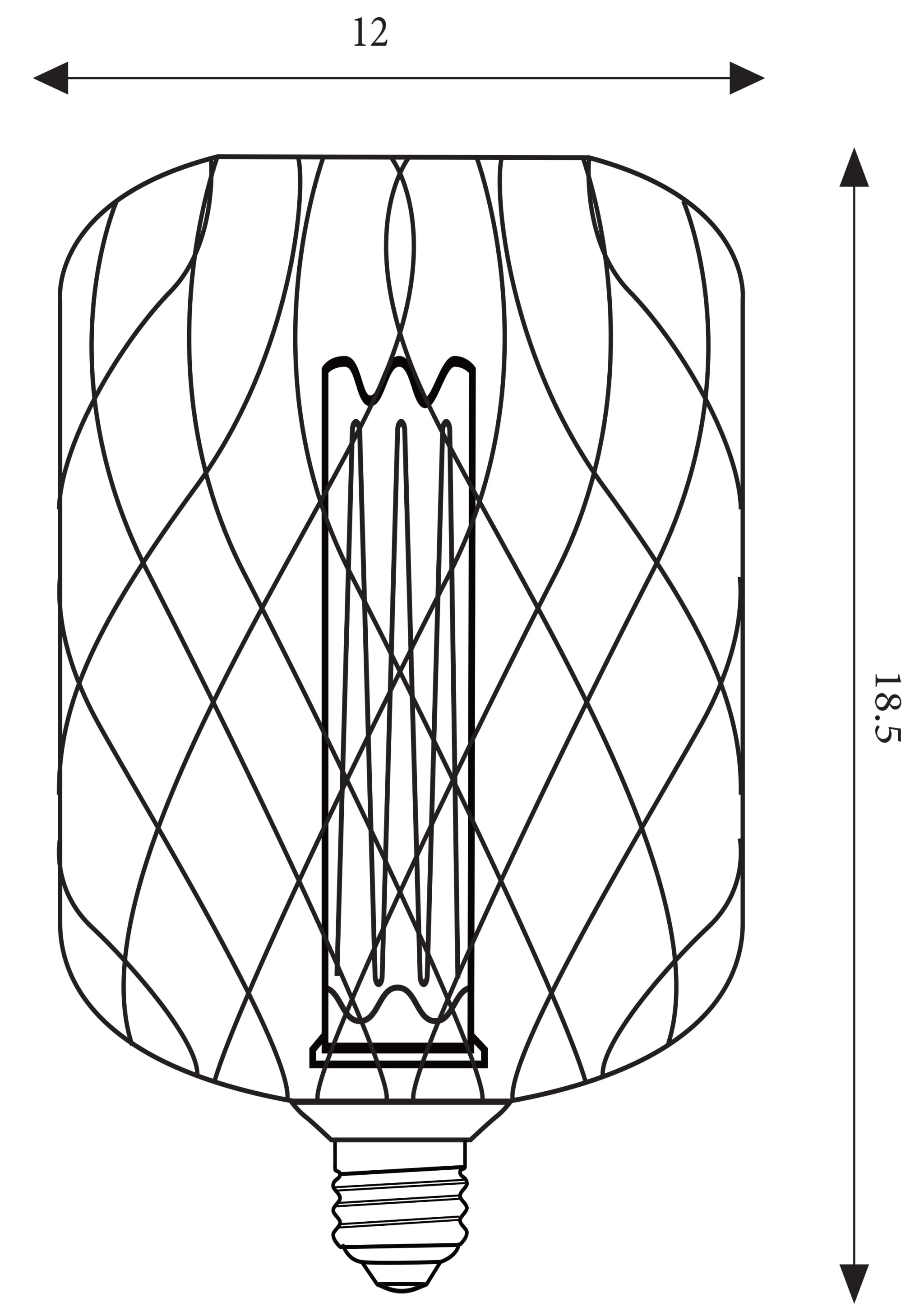 Wire Mesh Effect Drum Lamp - Gold Metal(4.5W, 4000K)