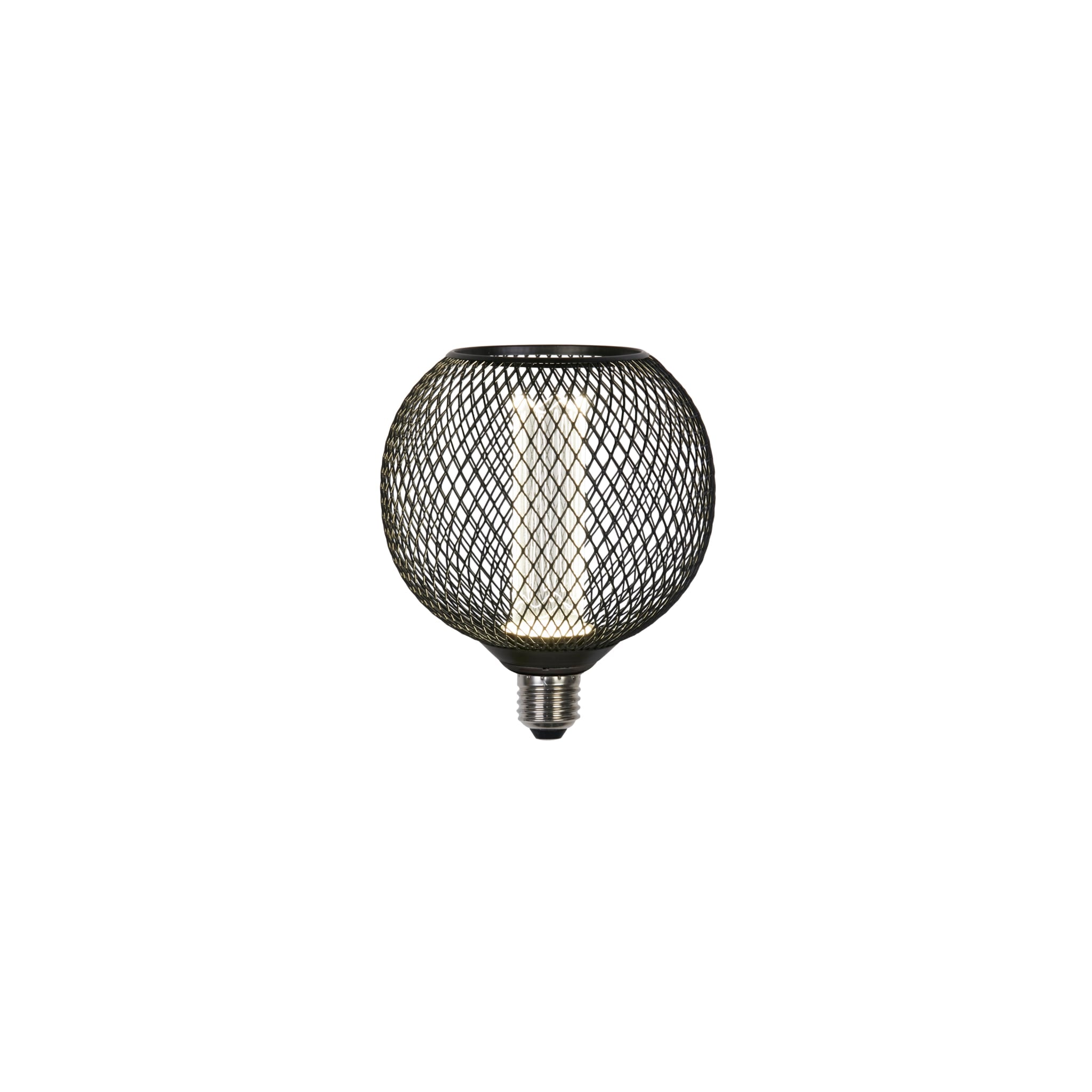 Wire Mesh Effect Globe Lamp - Black Metal (4.5W, 4000K)