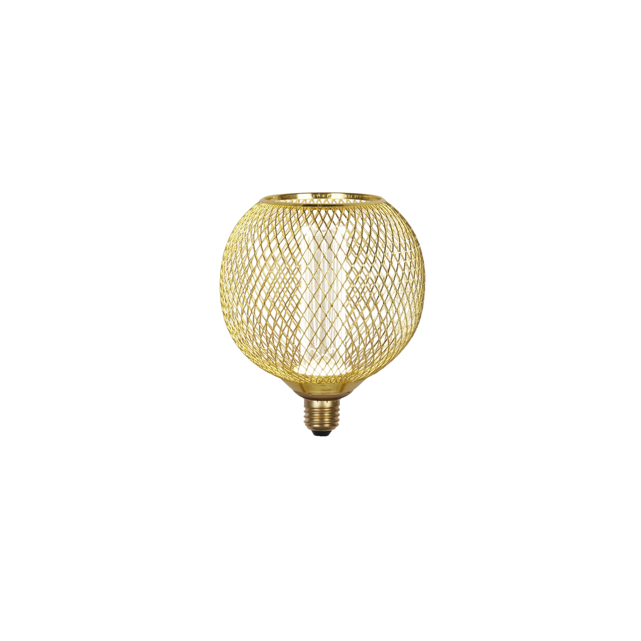 Wire Mesh Effect Globe Lamp - Gold Metal (4.5W, 4000K)