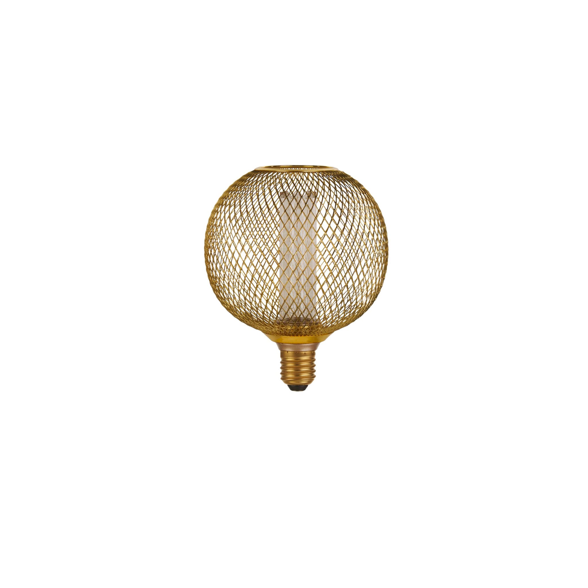Wire Mesh Effect Globe Lamp - Gold Metal (4.5W, 4000K)
