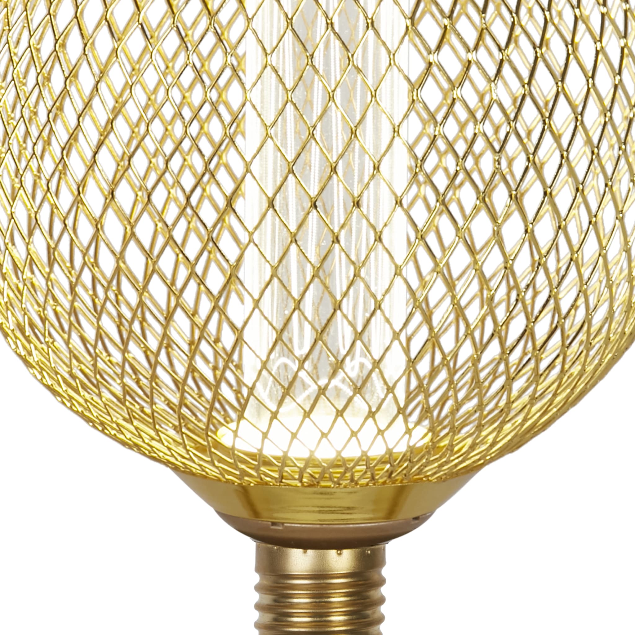 Wire Mesh Effect Globe Lamp - Gold Metal (4.5W, 4000K)