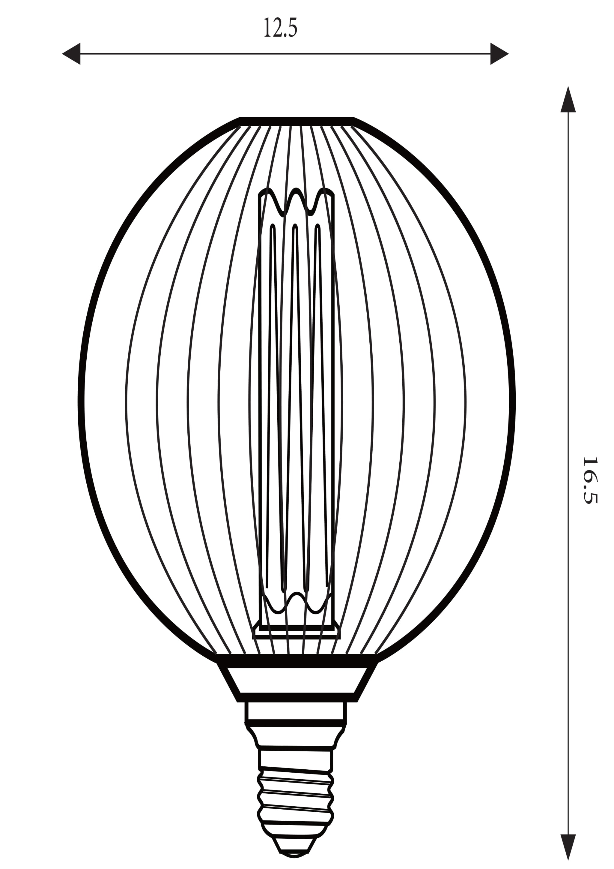 Globe Lamp - Black Metal (4.5W, 4000K)