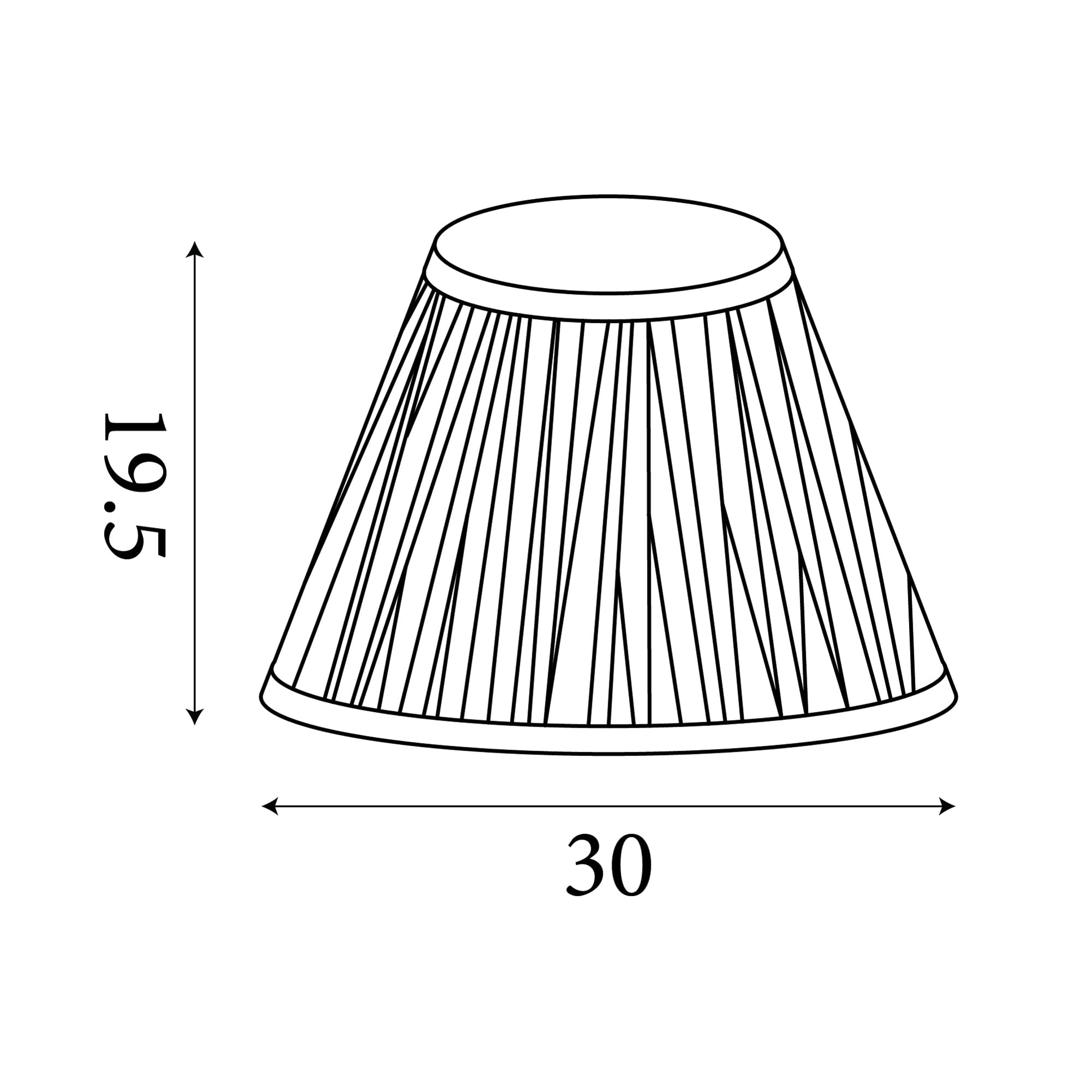 Flynn Chevron Printed Tapered Shade