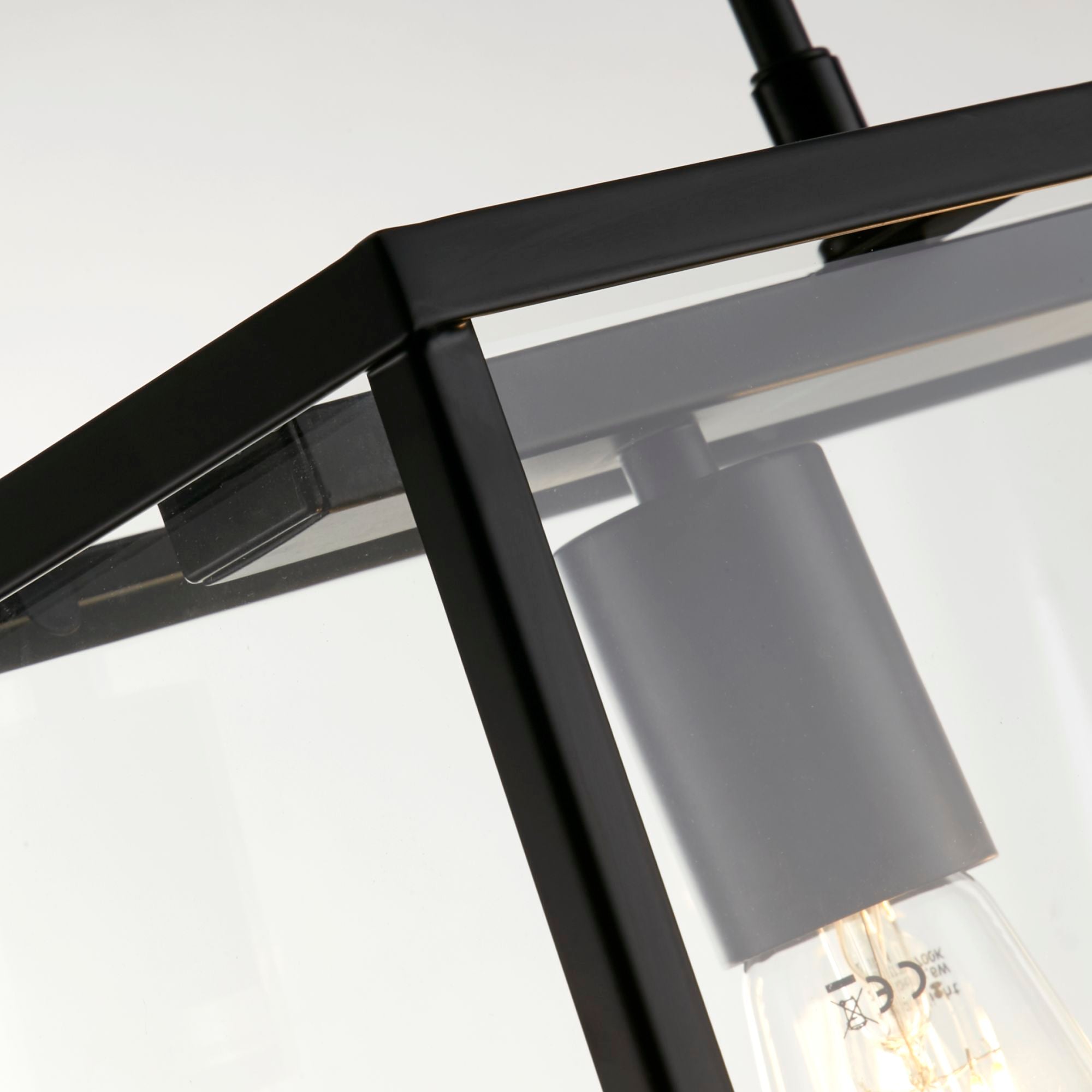 Voyager Bar Pendant - Glass Black / 3
