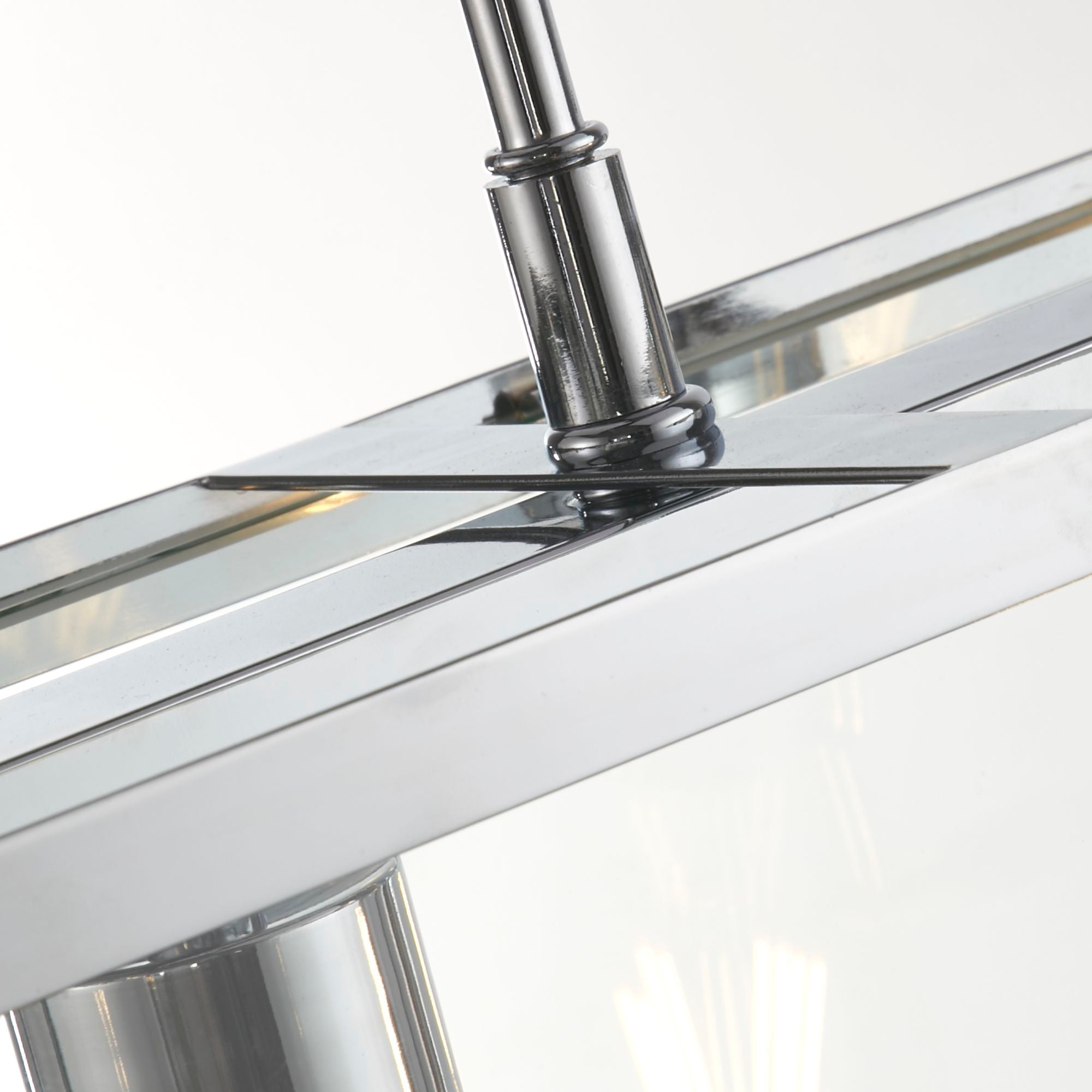 Voyager Bar Pendant - Glass Chrome and Clear / 3