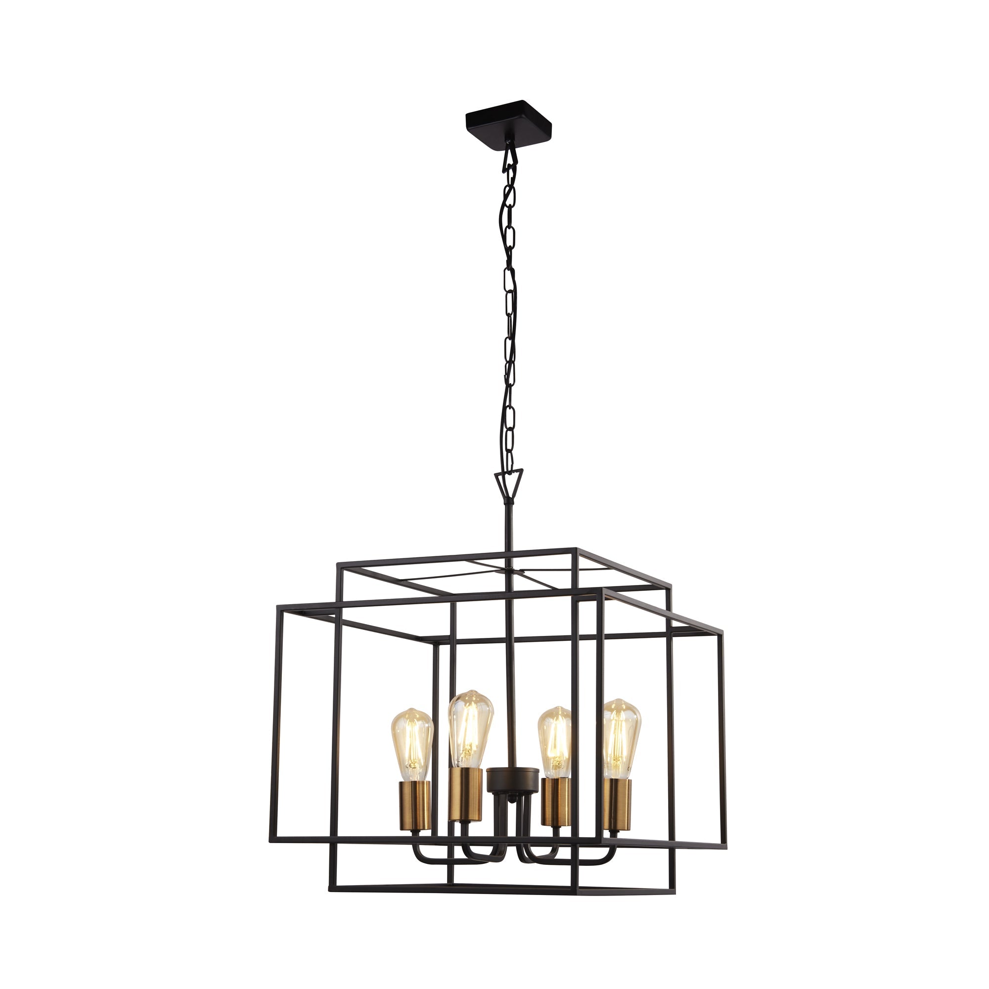 Crate Pendant - Black & Bronze Metal