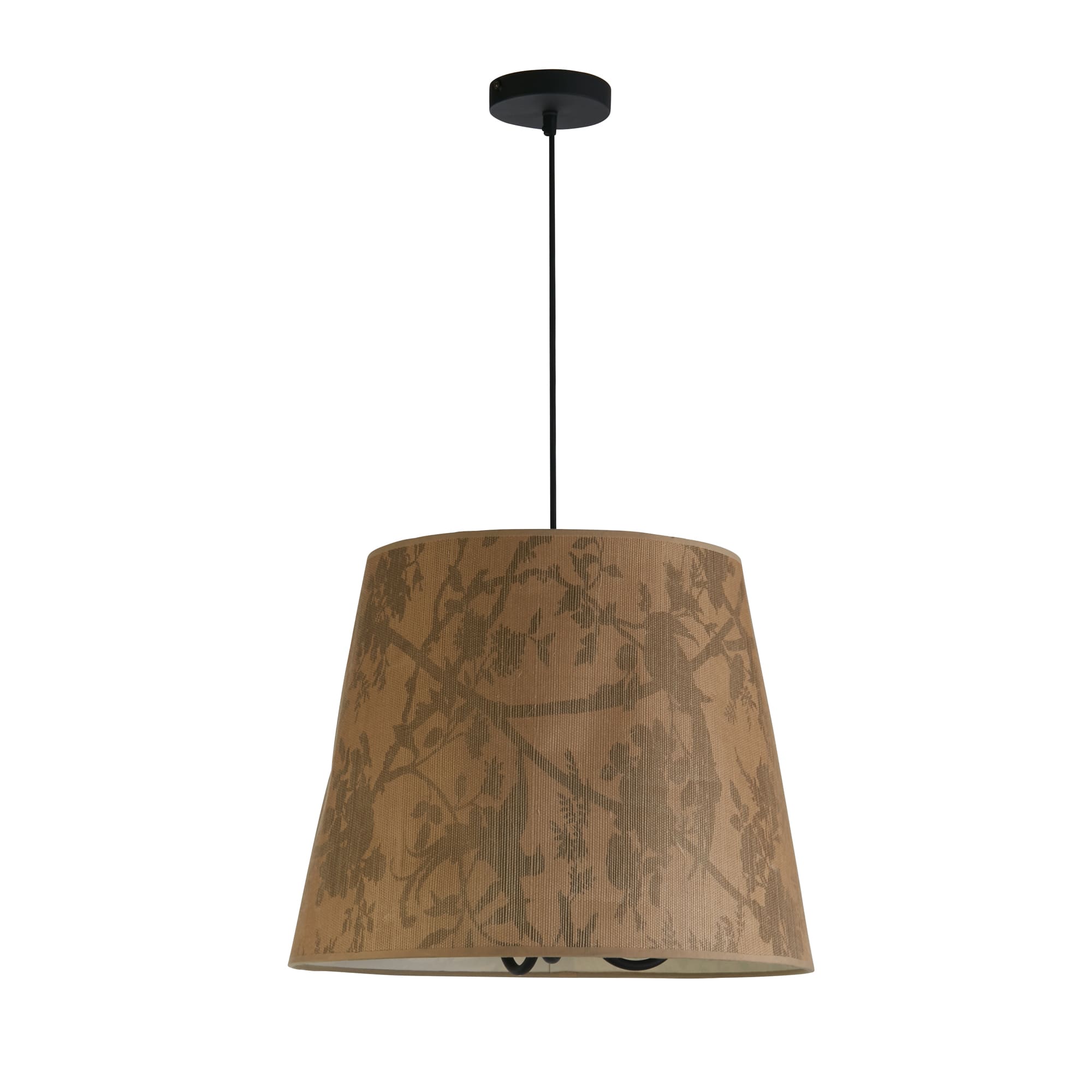 Isla 3Lt Pendant, Recycled Paper Shade and Black Metal