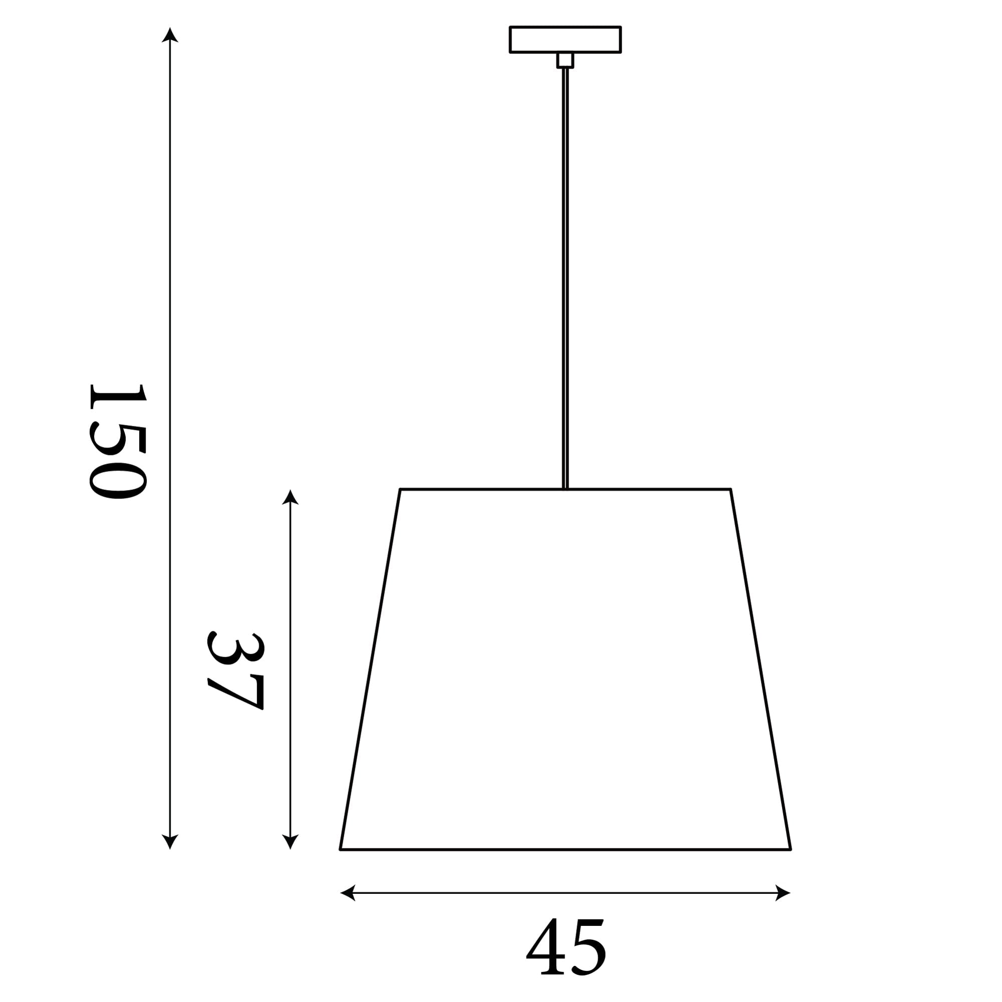 Isla 3Lt Pendant, Recycled Paper Shade and Black Metal
