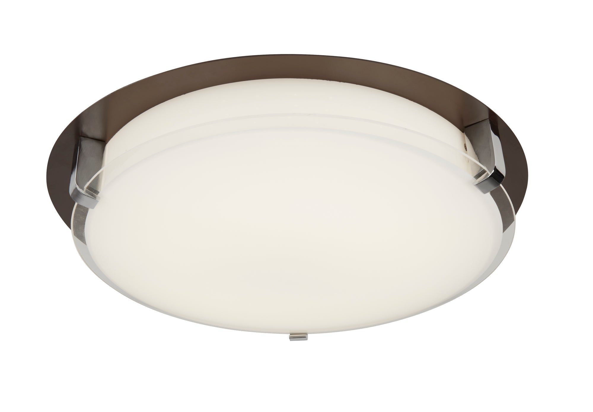 Edinburgh LED Flush - Brown Metal & Opal Glass