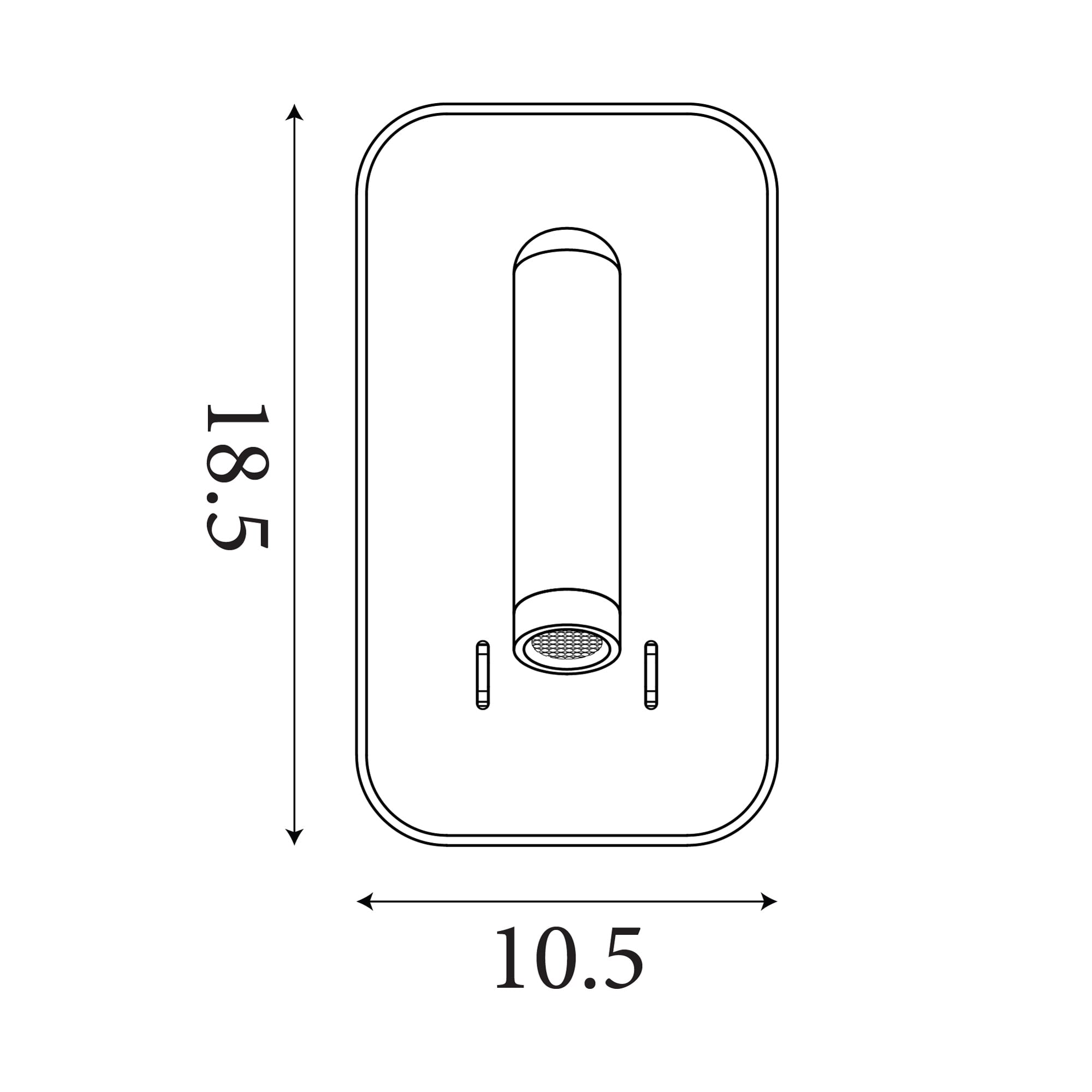 Sonny LED Wall Light, Black Metal