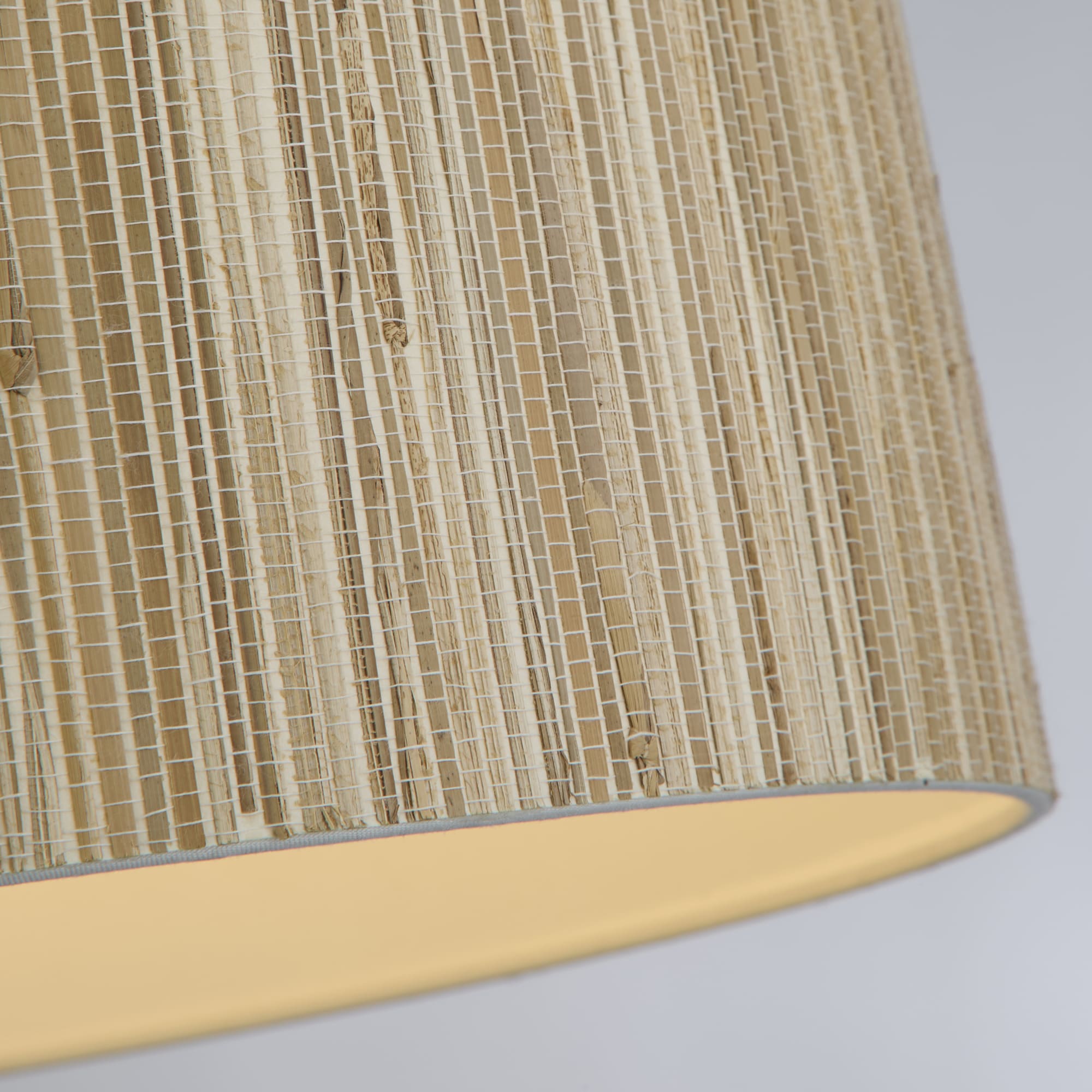 Meadow 1Lt Pendant convertible to Flush, Natural Grass Shade