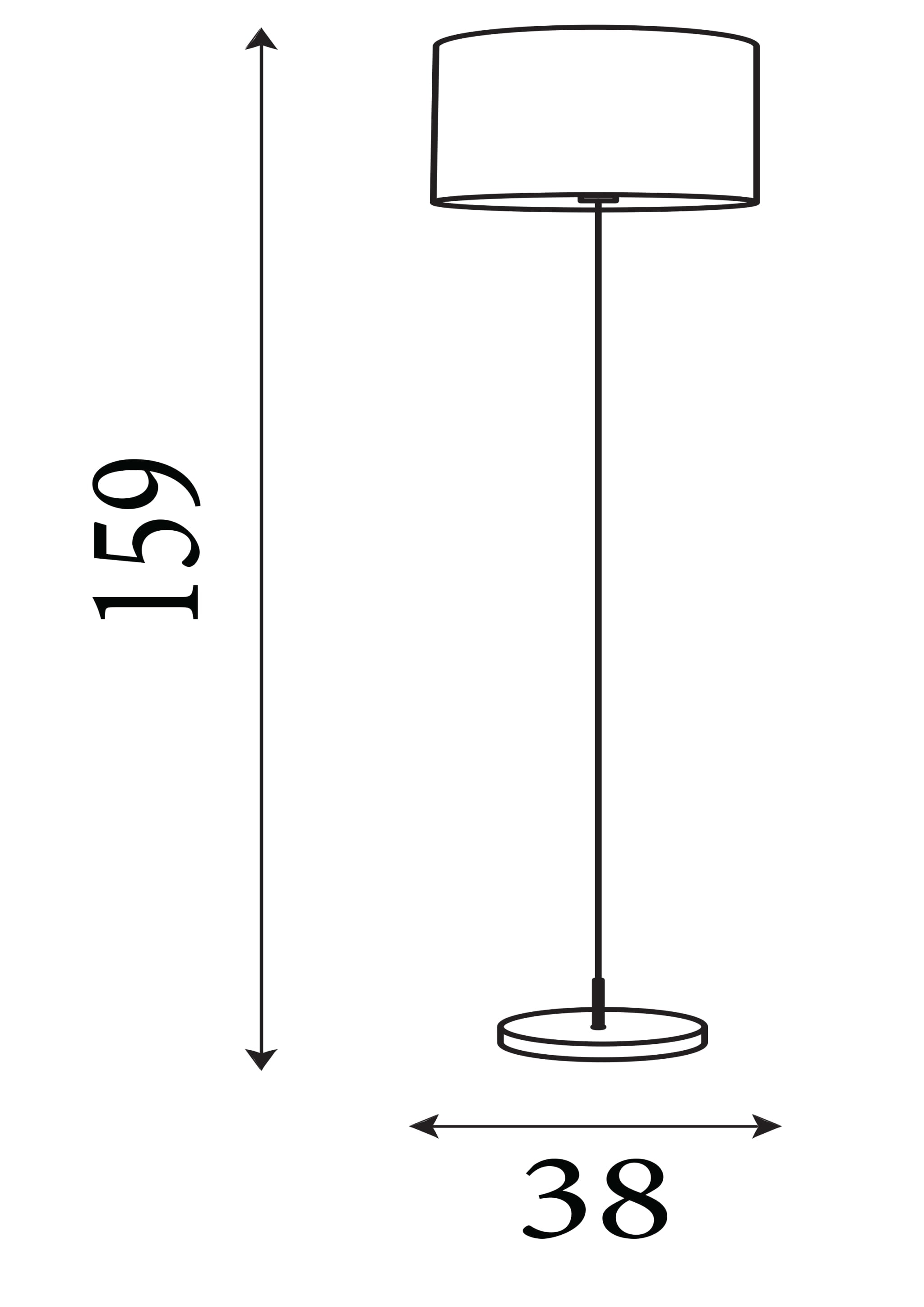 Meadow 1Lt Floor Lamp, Natural Grass Shade and Black Metal