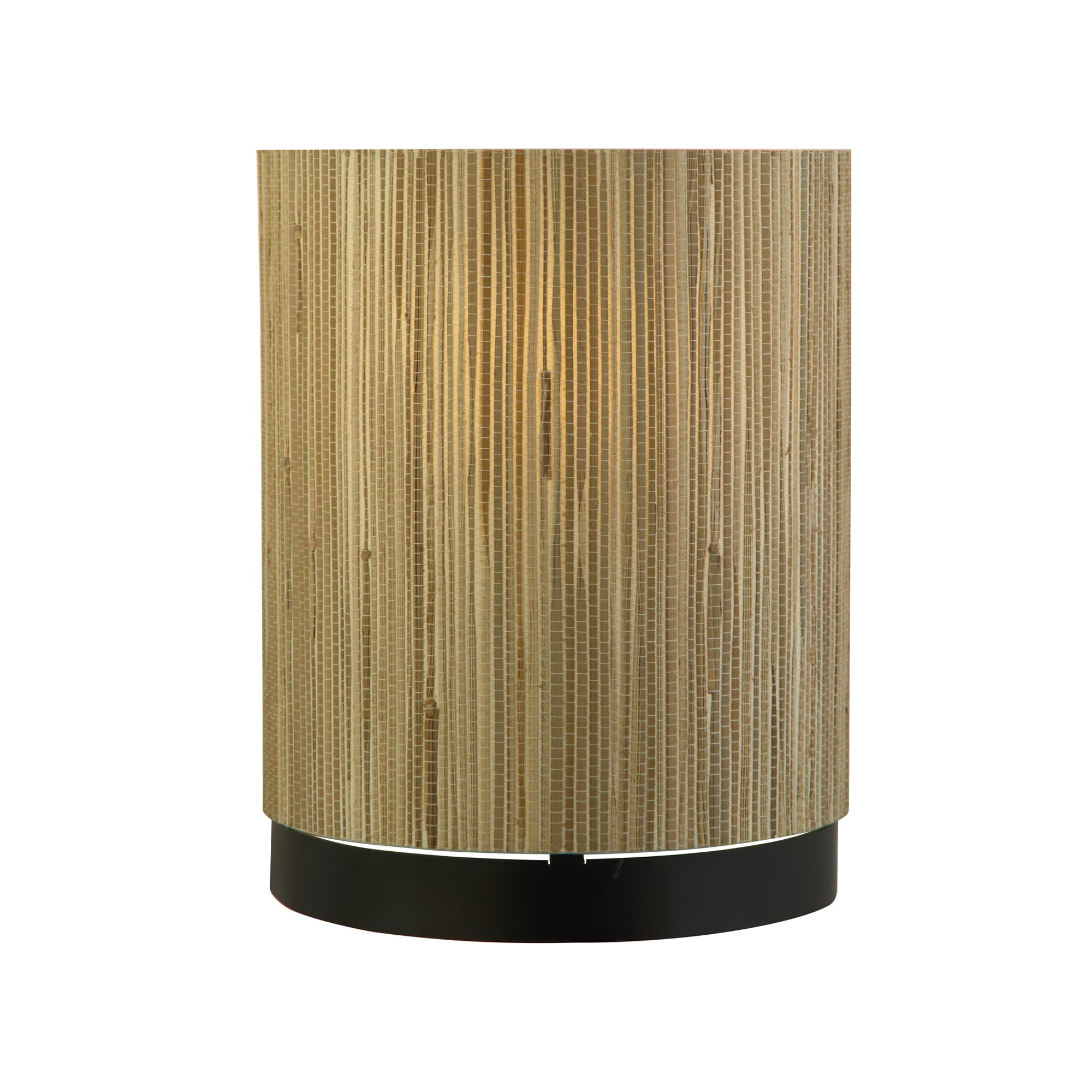 Meadow 1Lt Wall Light, Natural Grass Shade and Black Metal