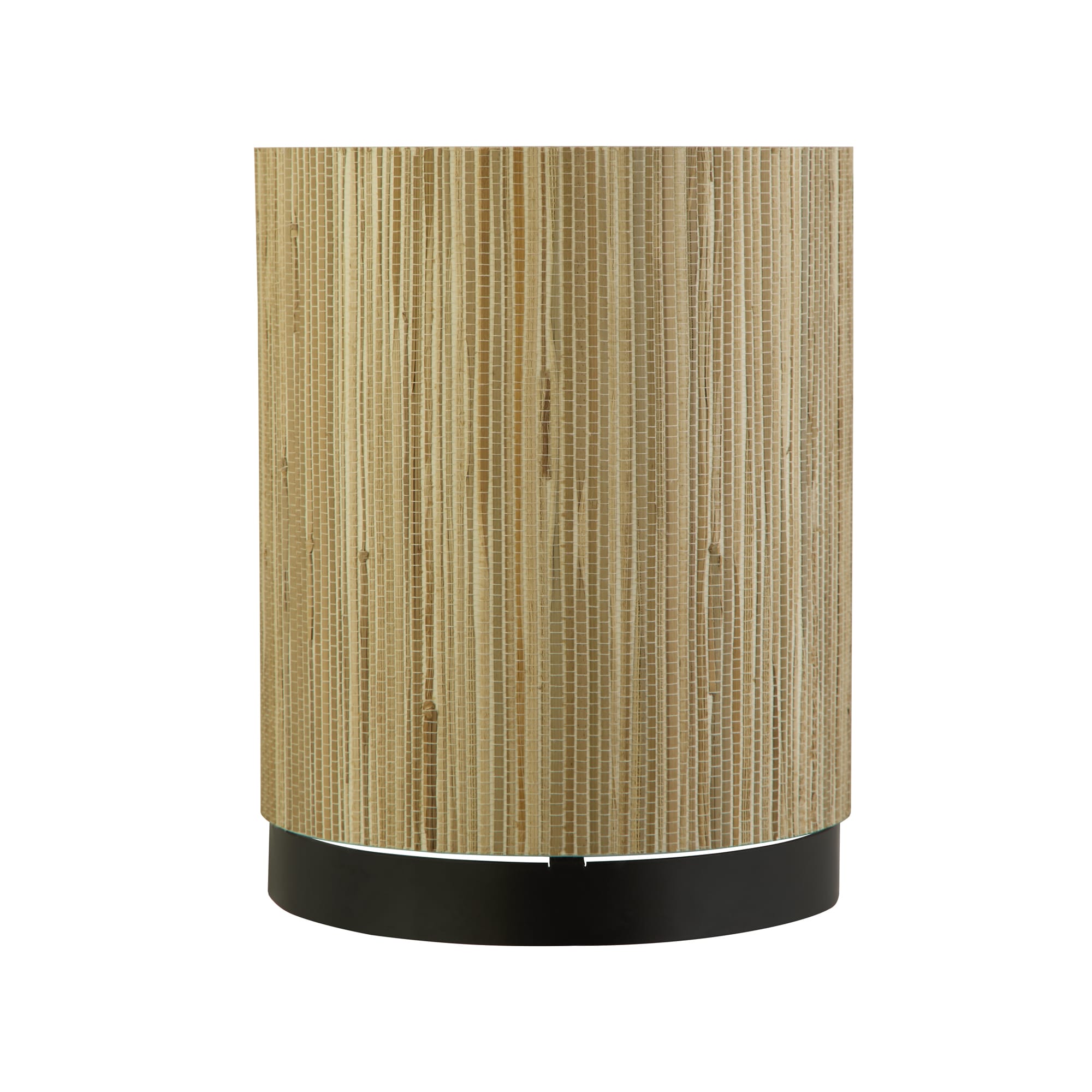 Meadow 1Lt Wall Light, Natural Grass Shade and Black Metal
