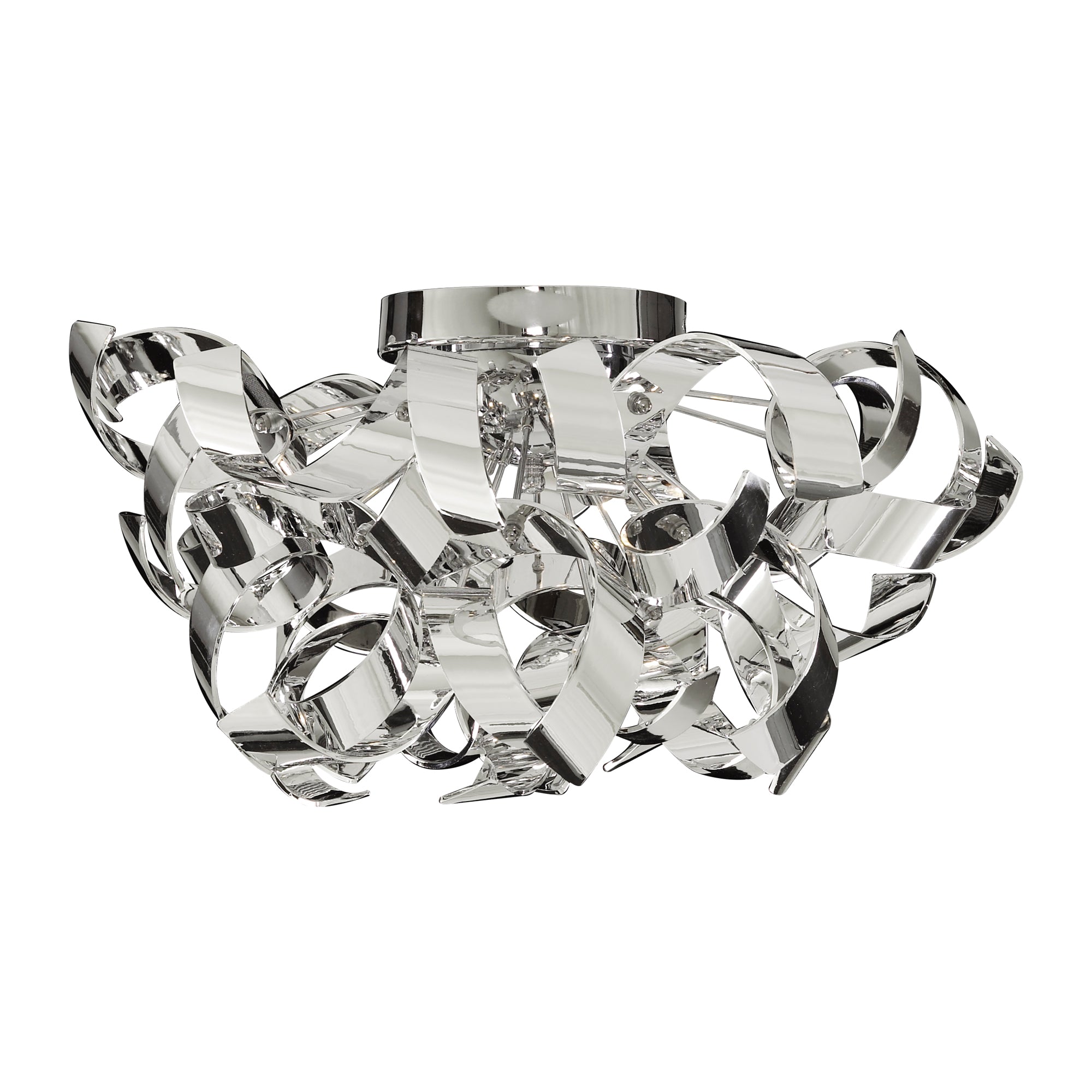 Curls Semi-Flush - Chrome Metal