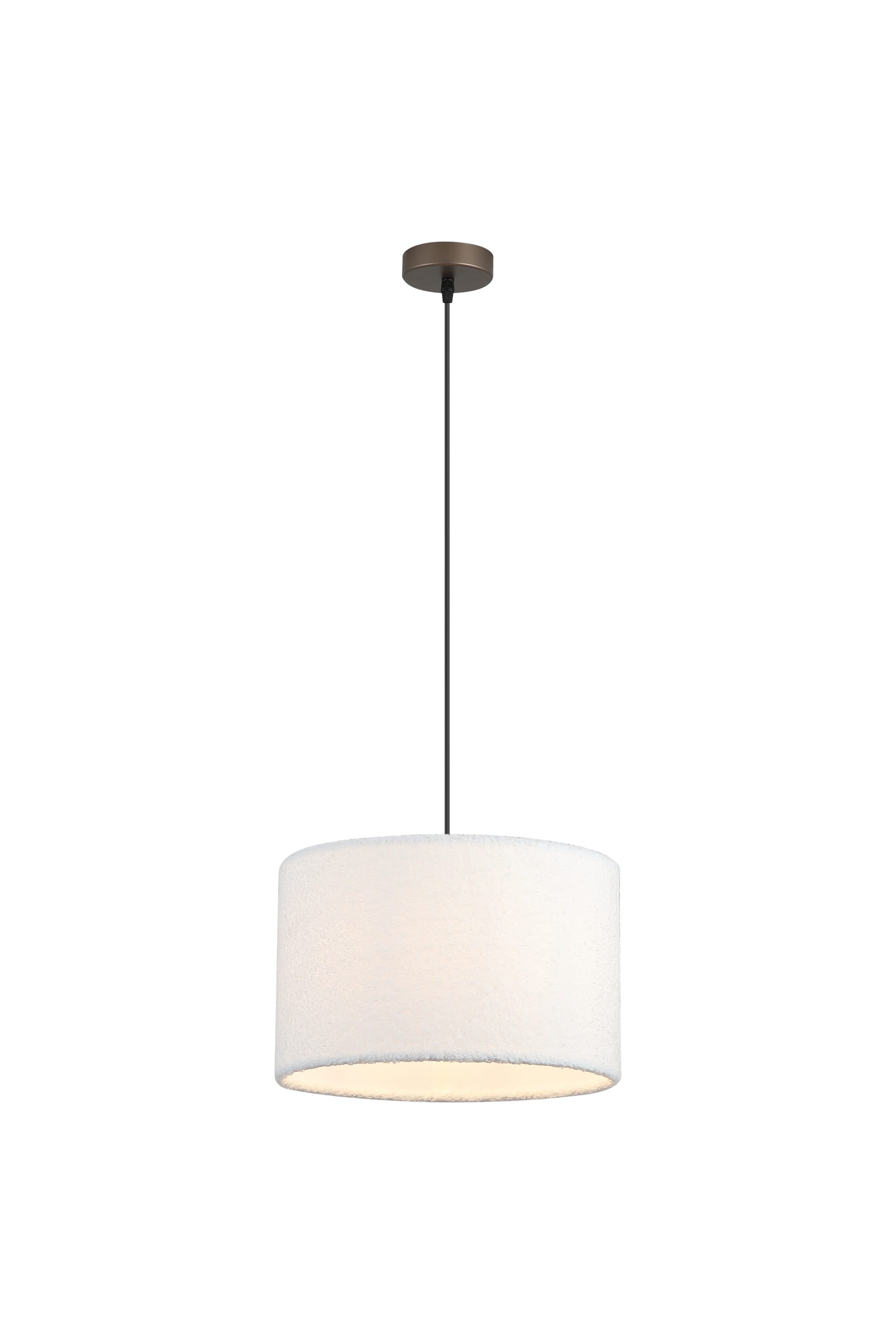 Chelsea 1Lt Pendant, Latte Metal with Plush Shade