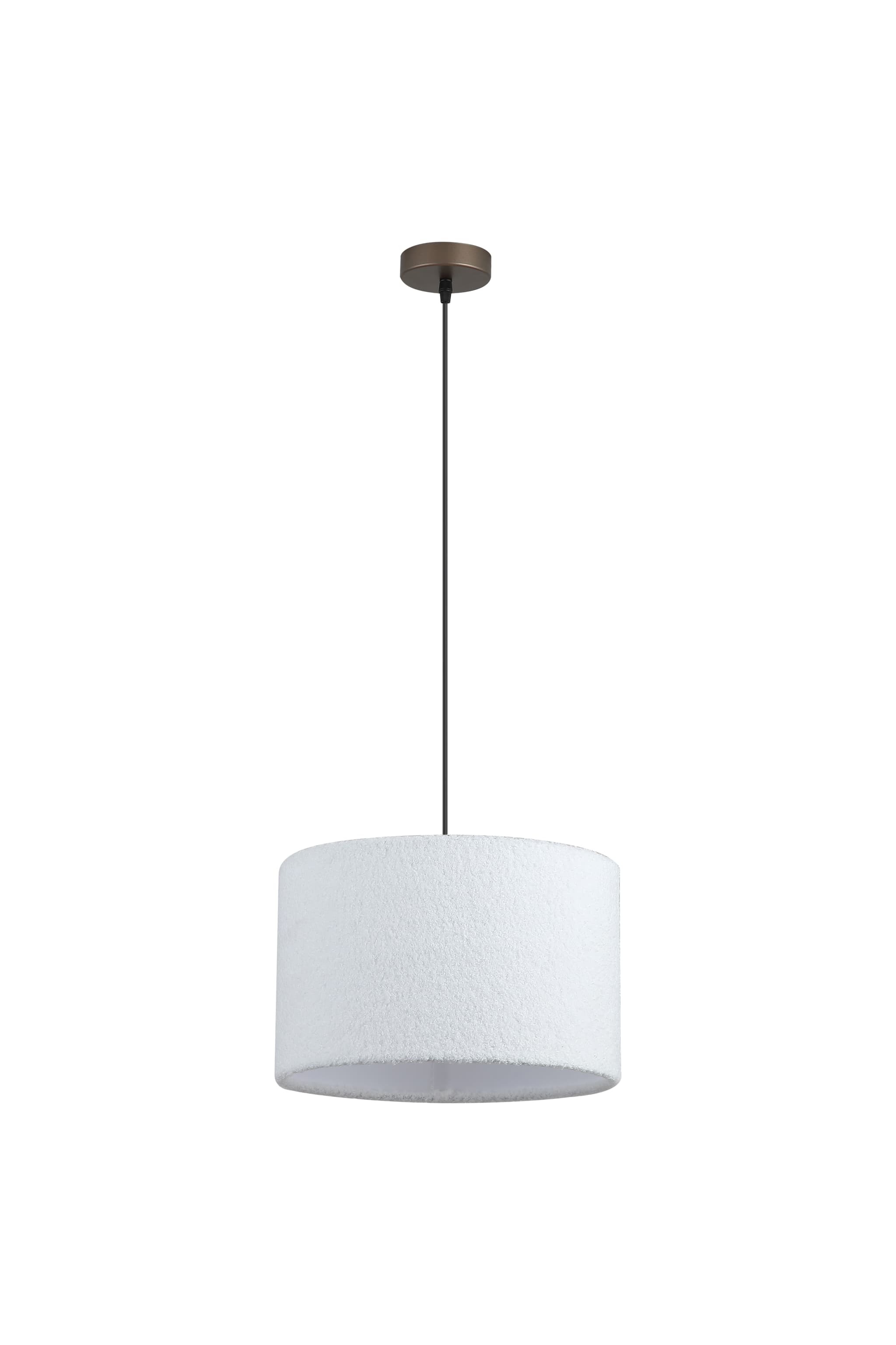 Chelsea 1Lt Pendant, Latte Metal with Plush Shade