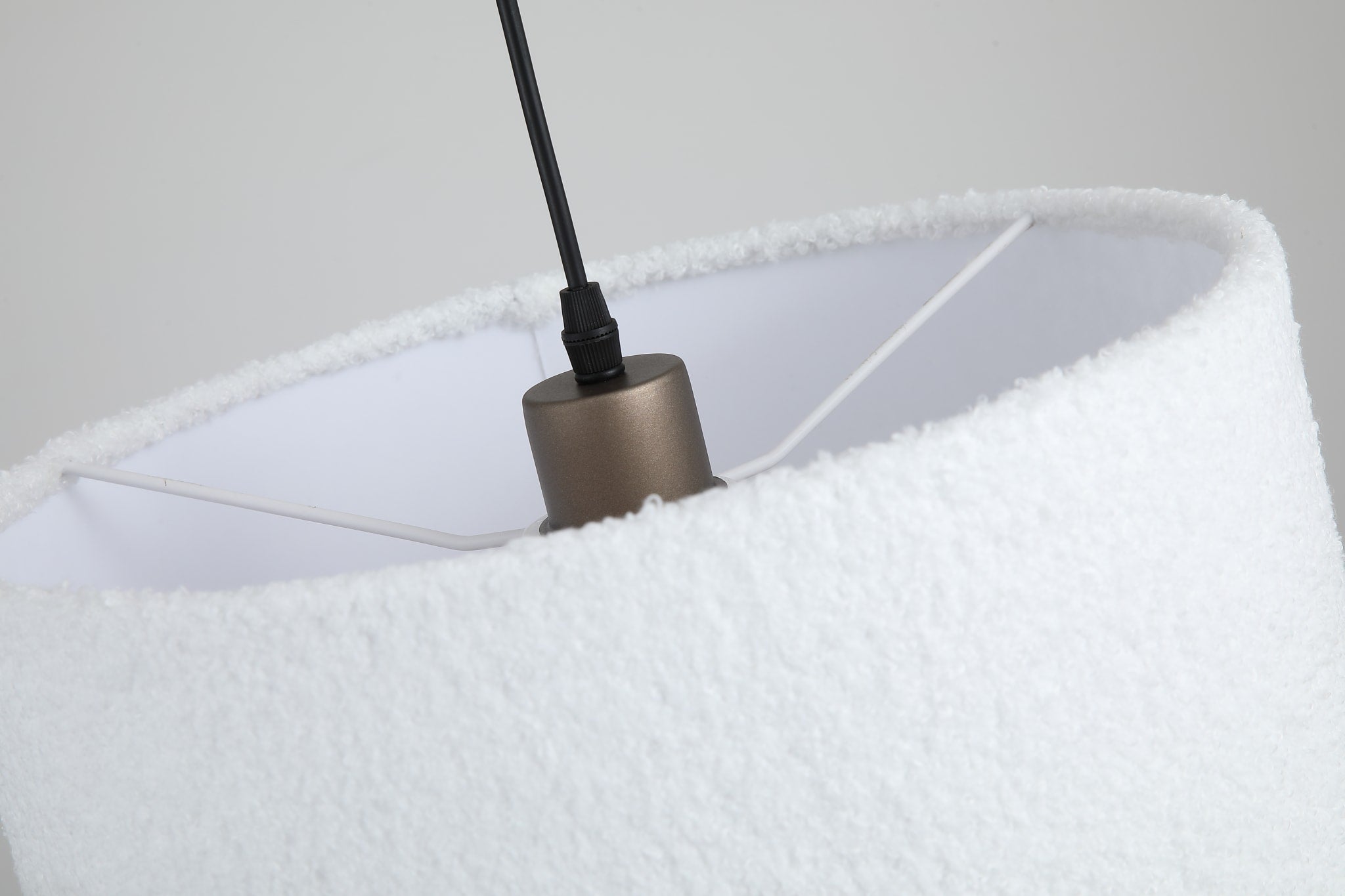 Chelsea 1Lt Pendant, Latte Metal with Plush Shade