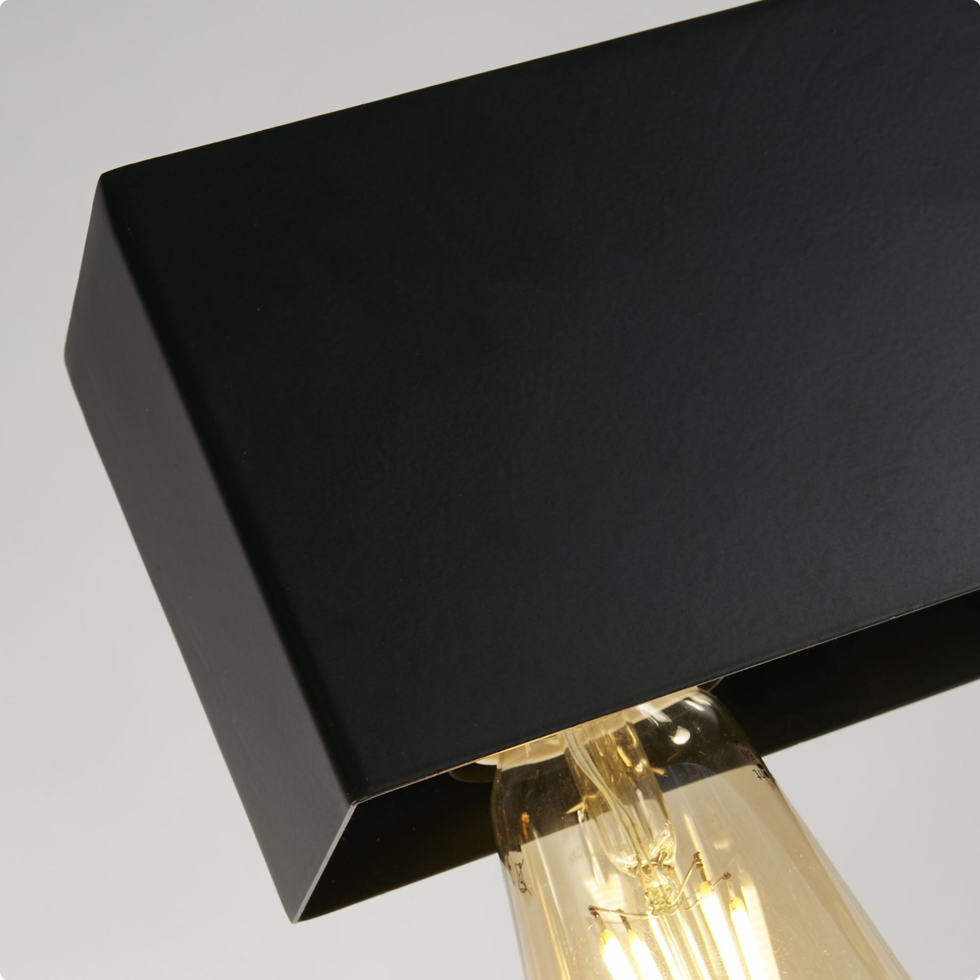 Piano Diner Bar Pendant - Matt Black Metal 5