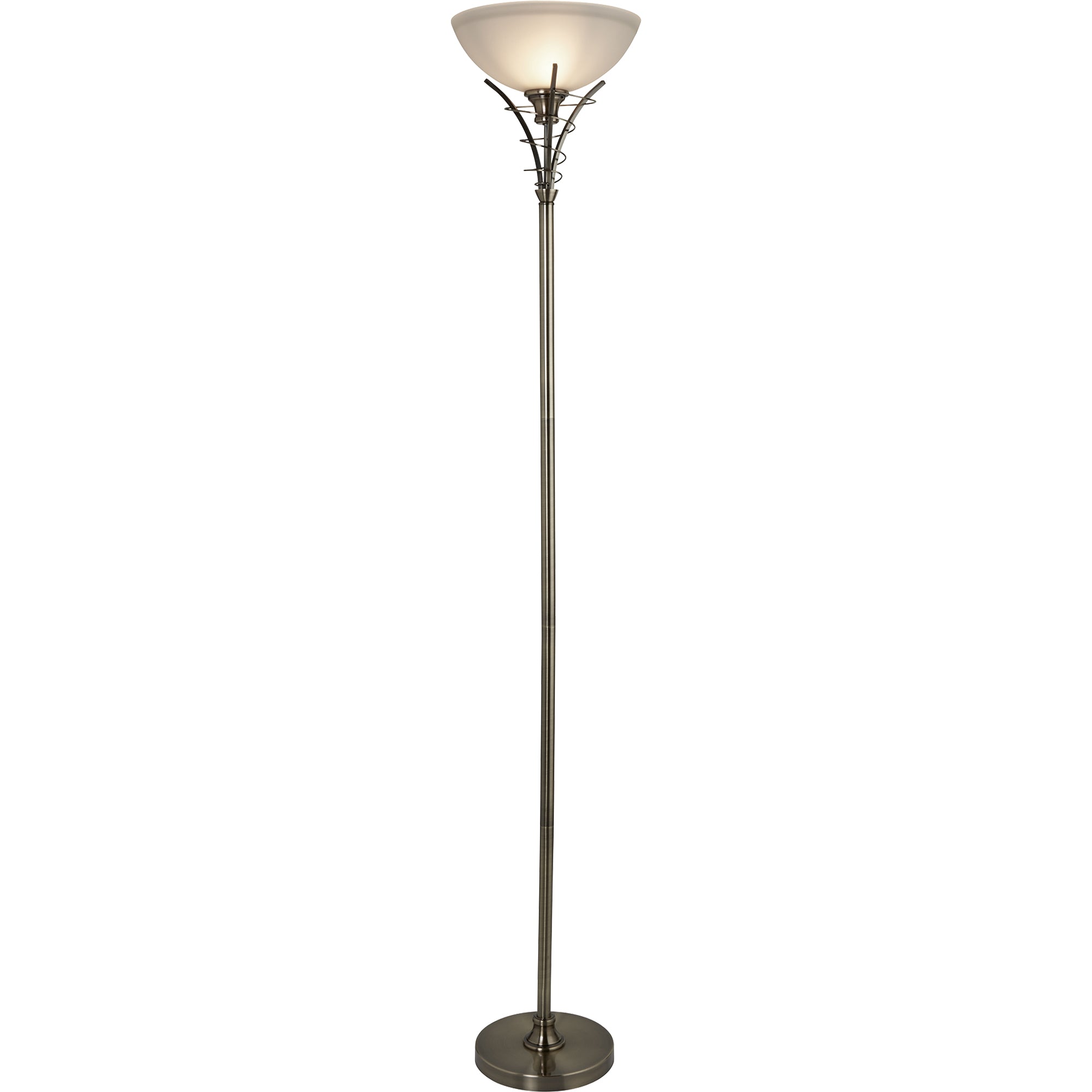 Linea Floor Lamp - Acid Glass Antique Brass
