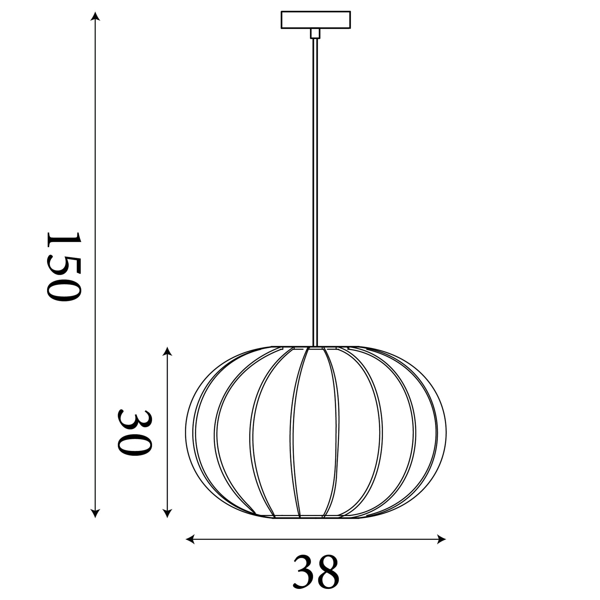 Radiant 1Lt Pendant, Black Metal with Soft Fabric Shade