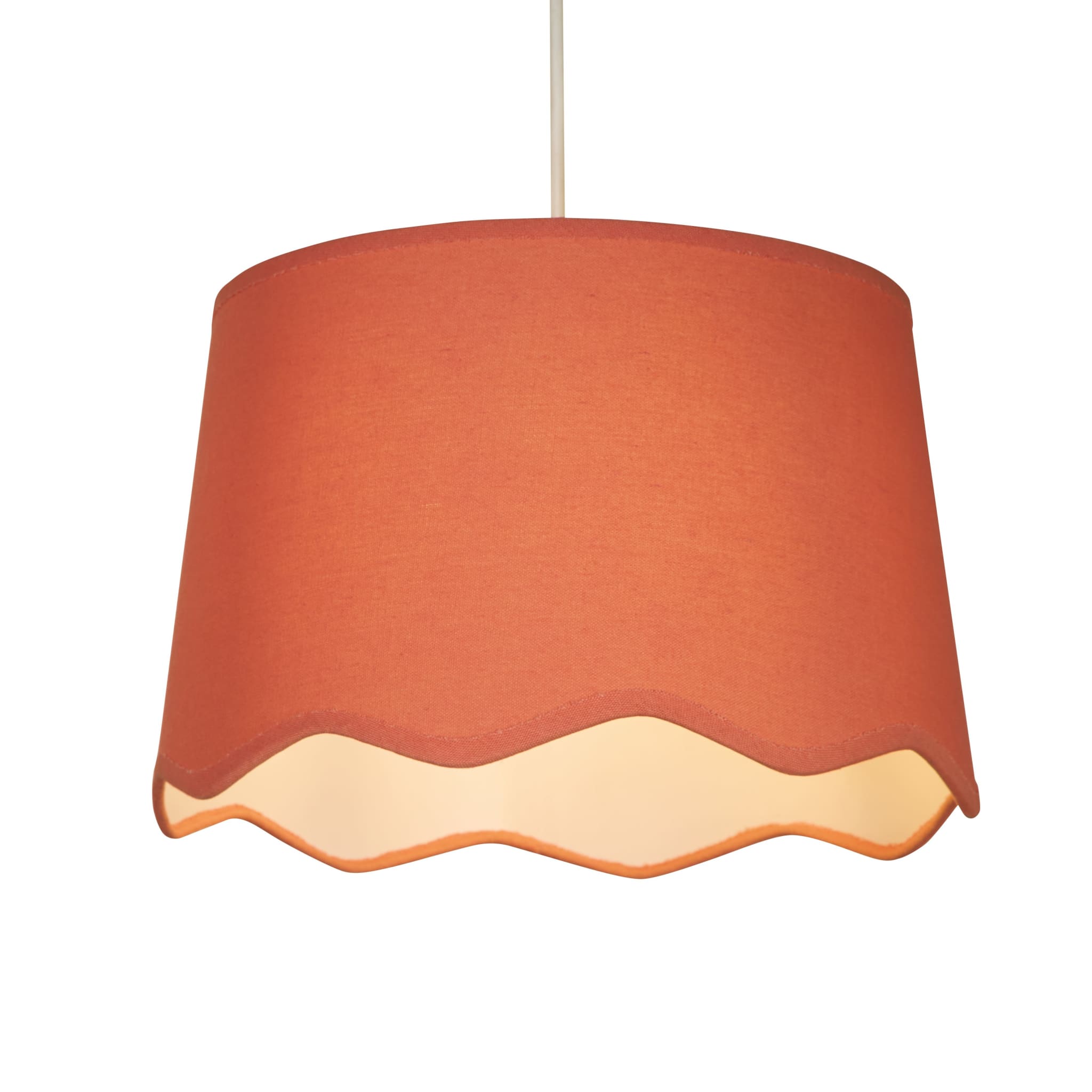 Evan Coral Scallop Linen Shade