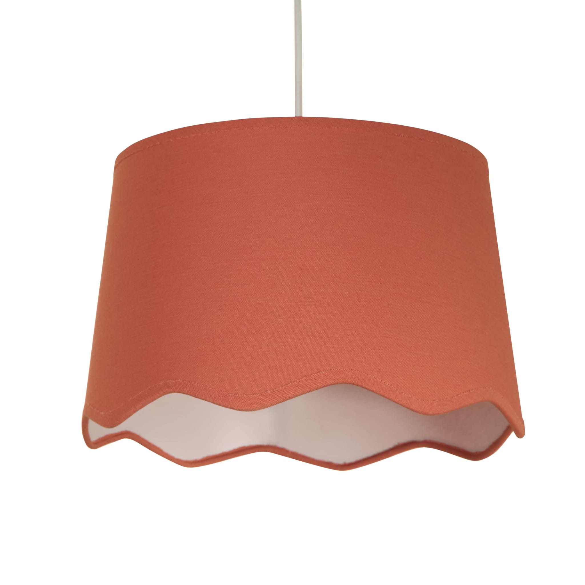 Evan Coral Scallop Linen Shade
