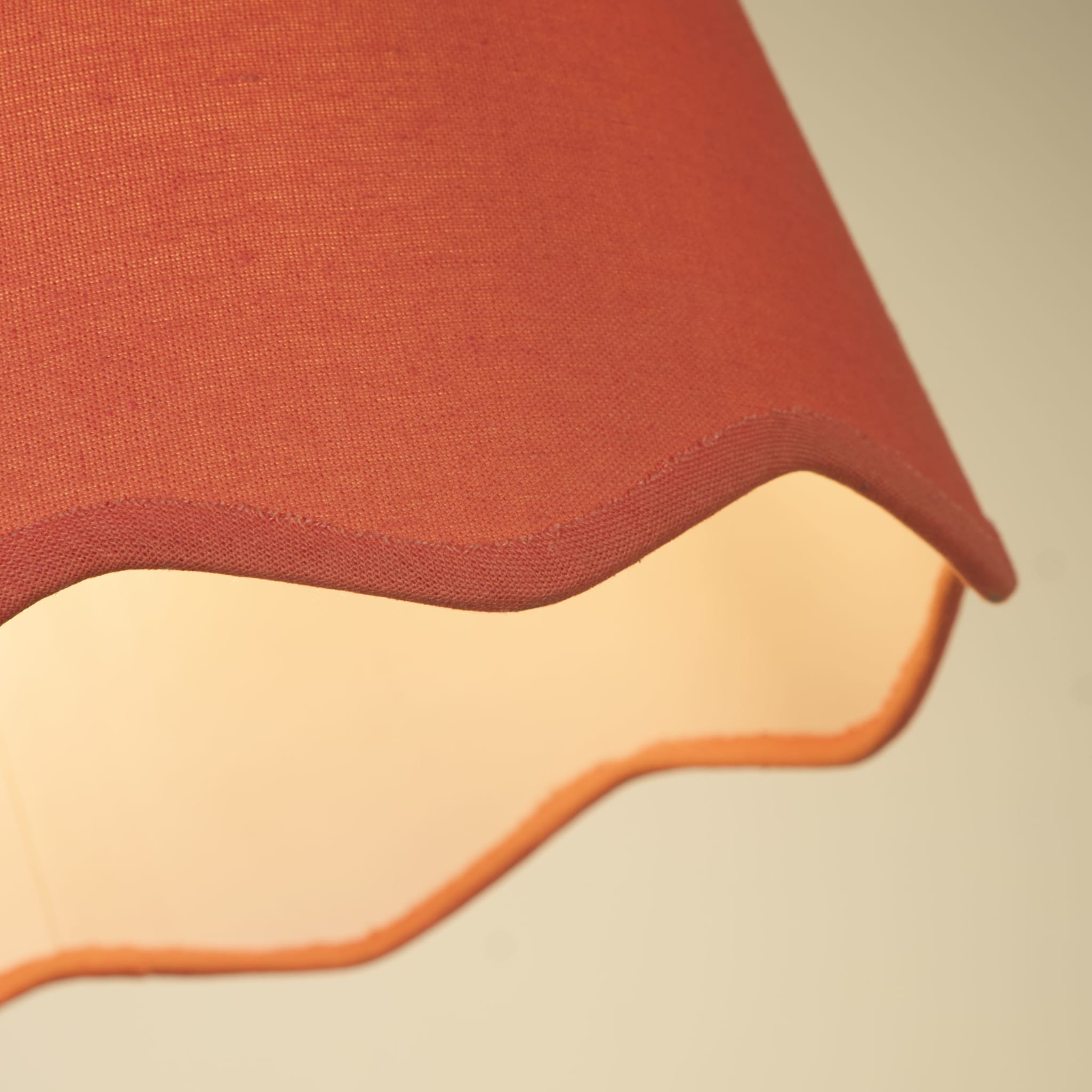 Evan Coral Scallop Linen Shade